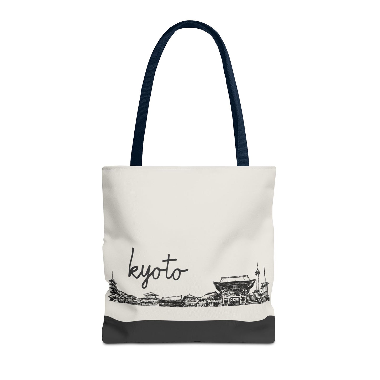Kyoto Travel Tote Bag – Lightweight Wanderlight Tote, Skyline Design, Durable Everyday Adventure Bag