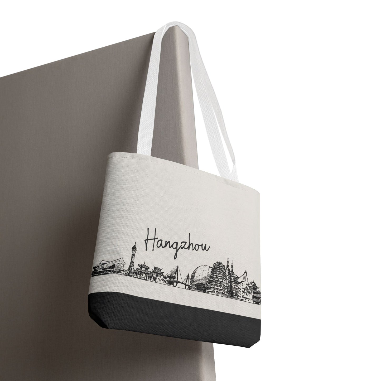 Hangzhou Travel Tote Bag – Lightweight Wanderlight Tote, Skyline Design, Durable Everyday Adventure Bag