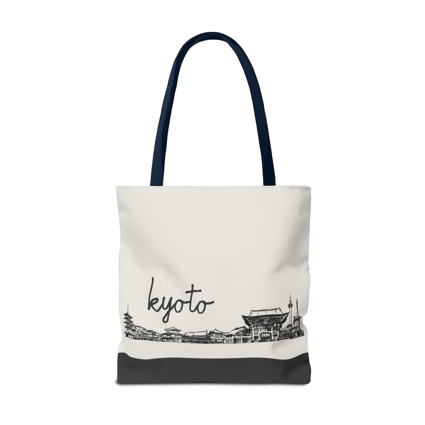 Kyoto Travel Tote Bag – Lightweight Wanderlight Tote, Skyline Design, Durable Everyday Adventure Bag