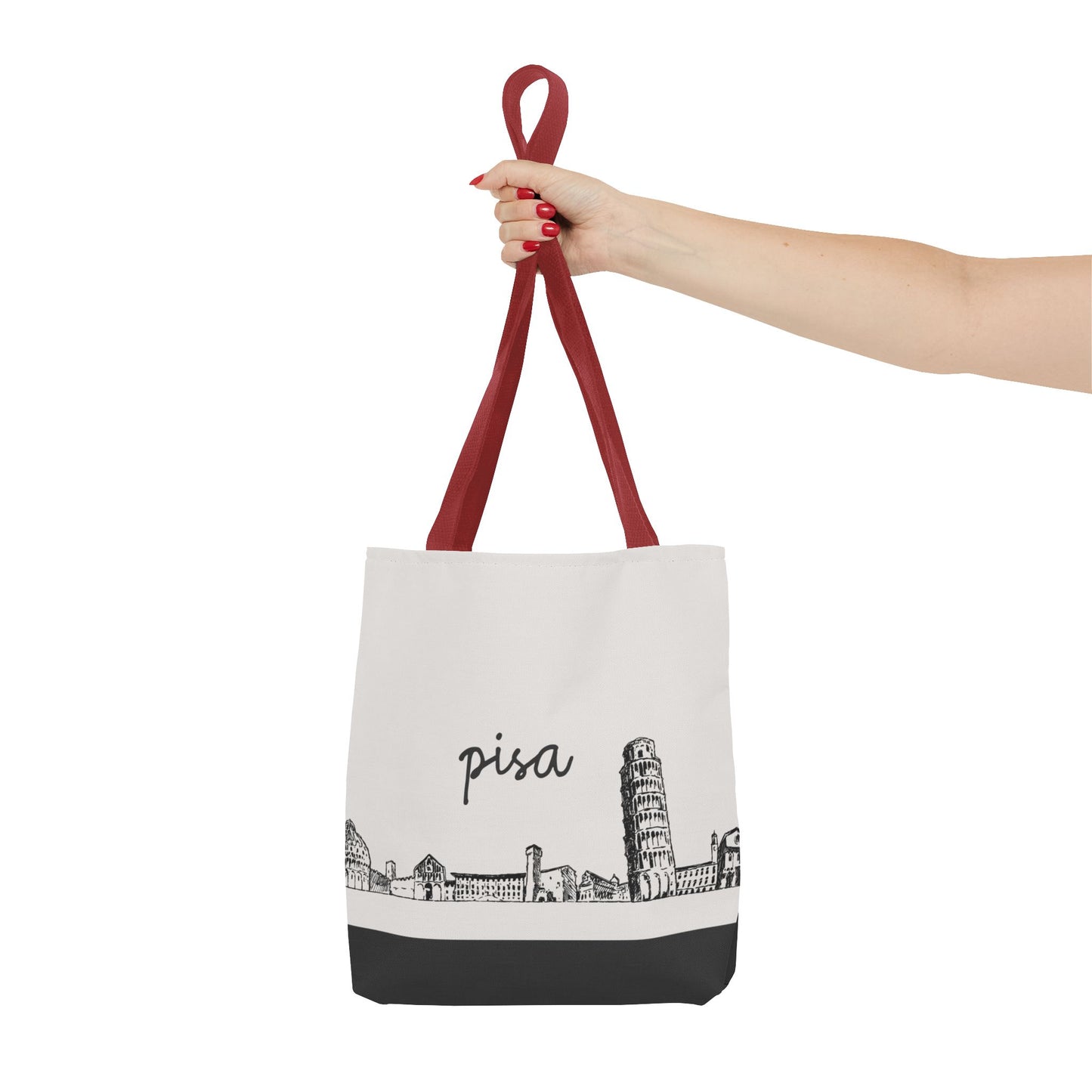 Pisa Travel Tote Bag – Lightweight Wanderlight Tote, Skyline Design, Durable Everyday Adventure Bag