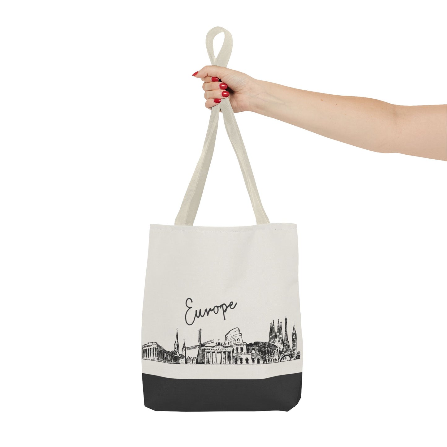 Europe Travel Tote Bag – Lightweight Wanderlight Tote, Skyline Design, Durable Everyday Adventure Bag