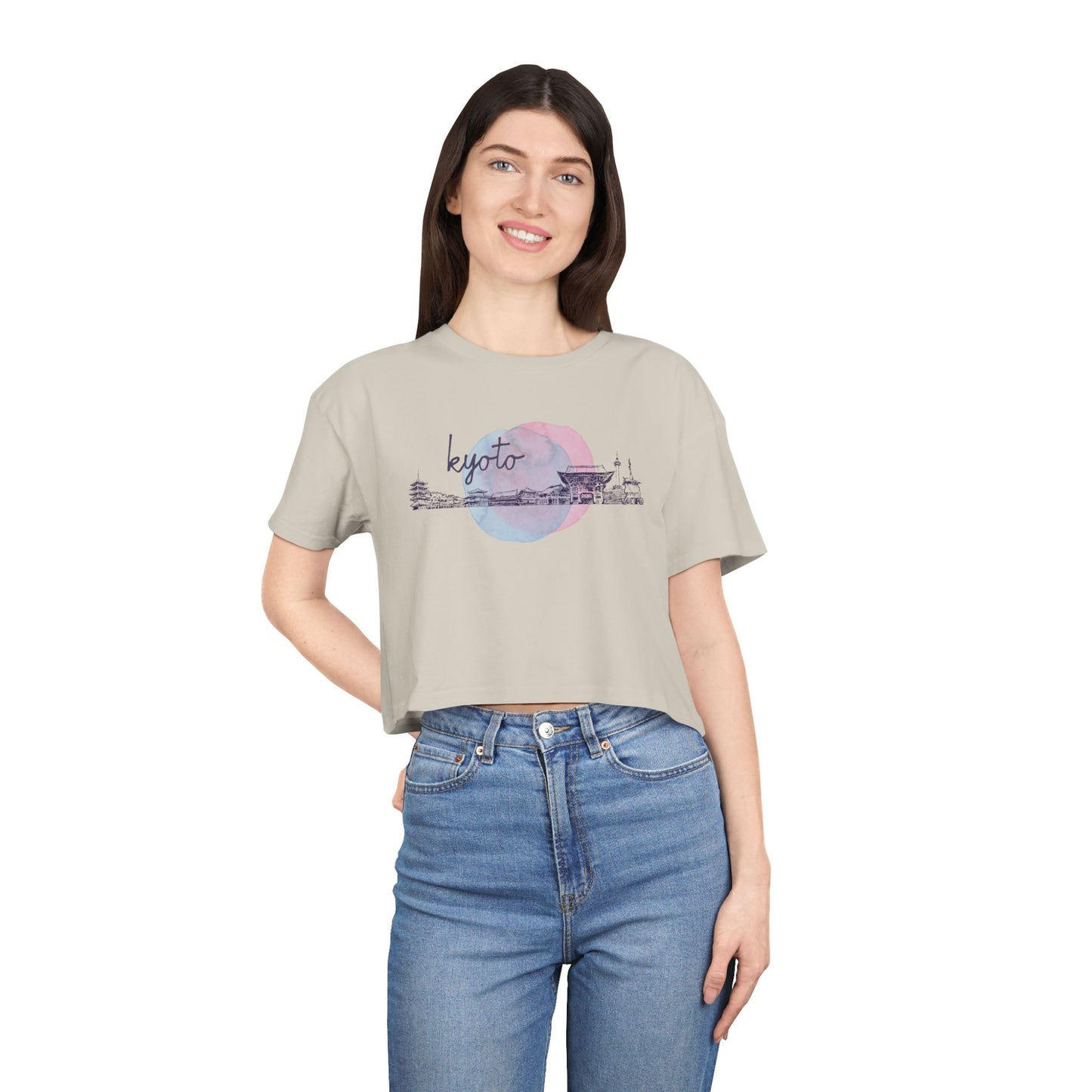 Kyoto Women's Crop Tee - Stylish City Life Top for Casual Outings