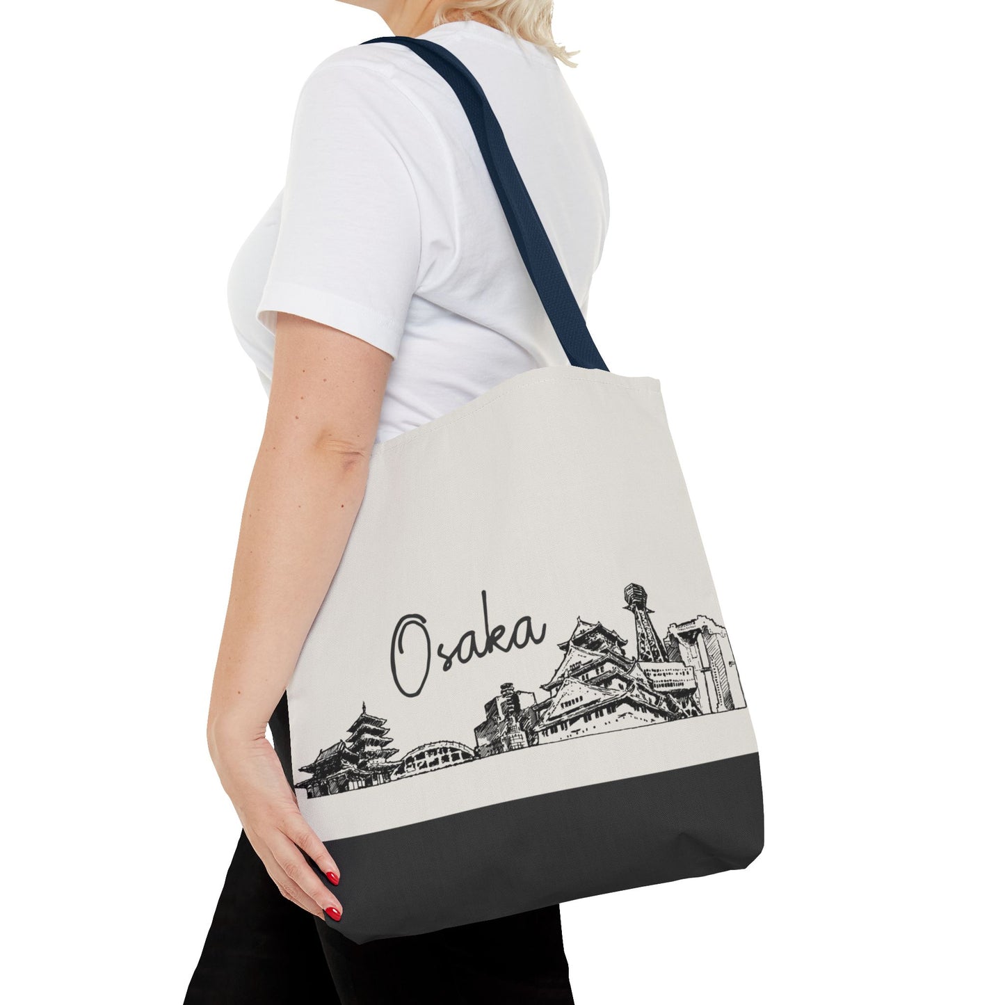 Osaka Travel Tote Bag – Lightweight Wanderlight Tote, Skyline Design, Durable Everyday Adventure Bag