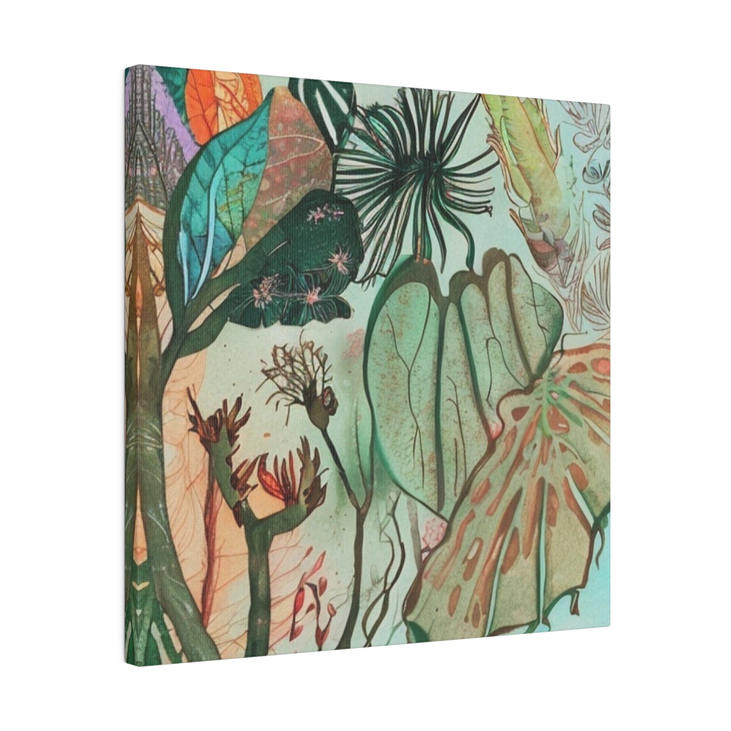 Lush Canopy: Oversized Jungle Botanical Canvas Print
