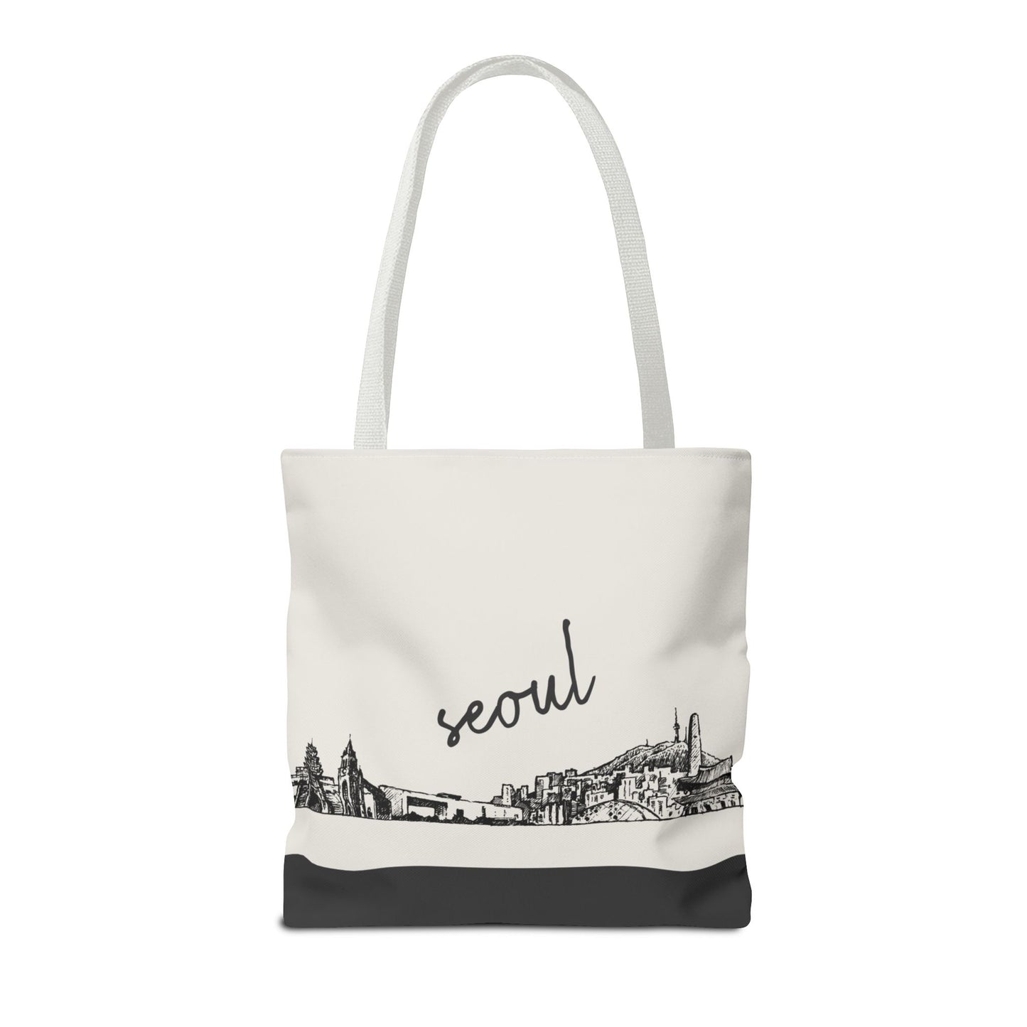 Seoul Travel Tote Bag – Lightweight Wanderlight Tote, Skyline Design, Durable Everyday Adventure Bag