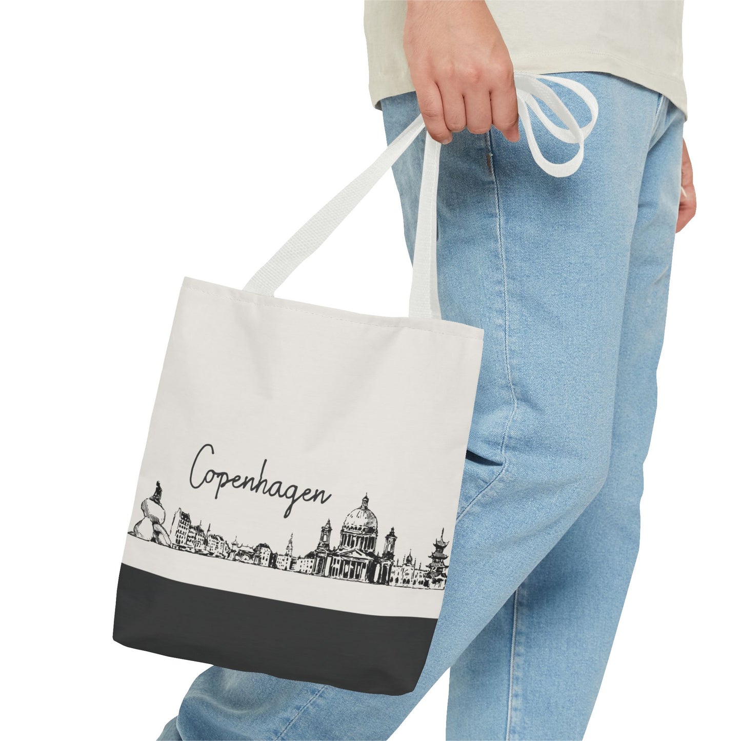 Copenhagen Travel Tote Bag – Lightweight Wanderlight Tote, Skyline Design, Durable Everyday Adventure Bag