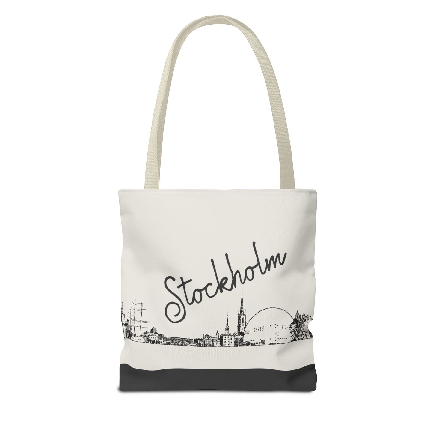 Stockholm Travel Tote Bag – Lightweight Wanderlight Tote, Skyline Design, Durable Everyday Adventure Bag