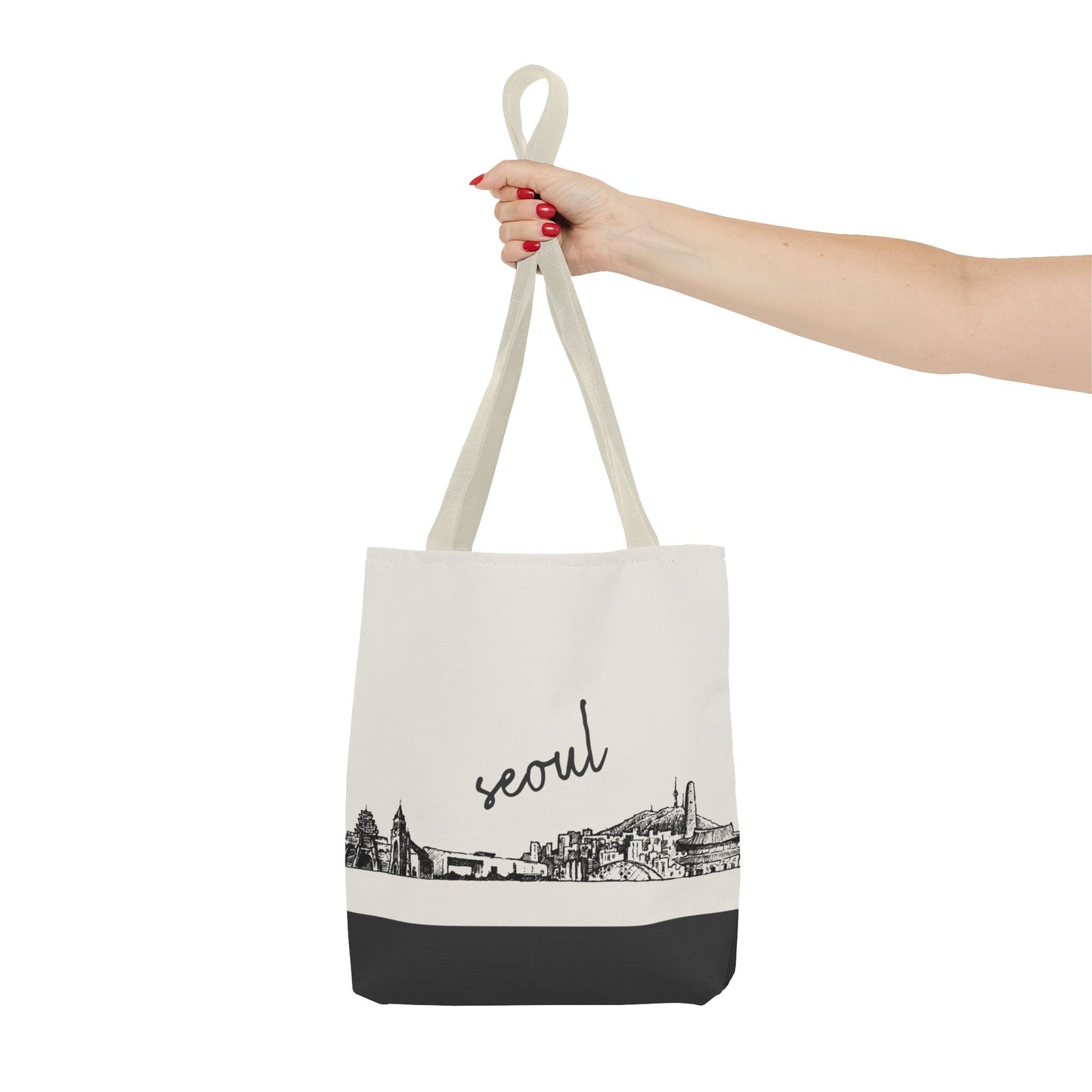 Seoul Travel Tote Bag – Lightweight Wanderlight Tote, Skyline Design, Durable Everyday Adventure Bag