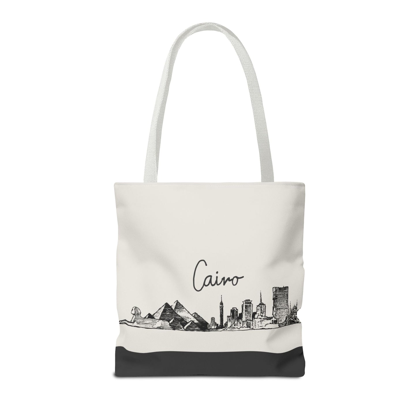 Cairo Travel Tote Bag – Lightweight Wanderlight Tote, Skyline Design, Durable Everyday Adventure Bag