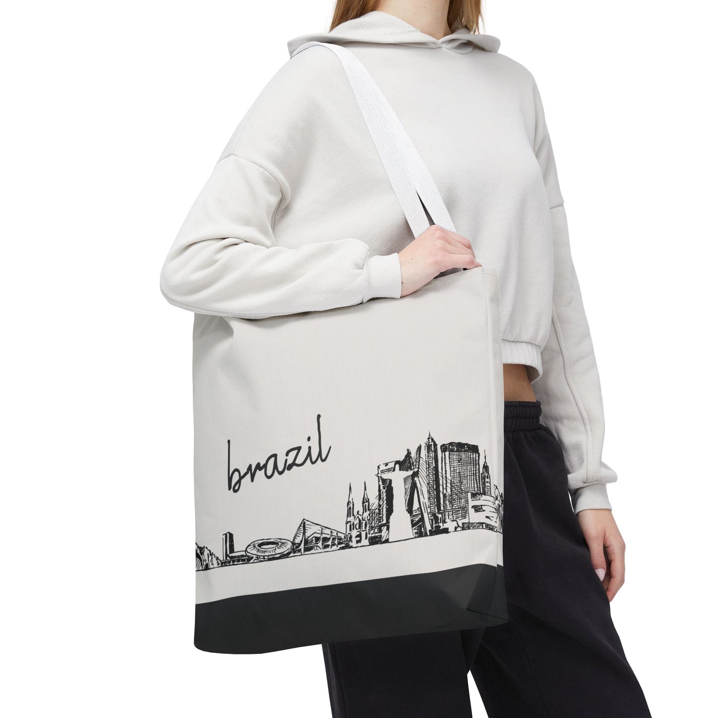 Brazil Travel Tote Bag – Lightweight Wanderlight Tote, Skyline Design, Durable Everyday Adventure Bag