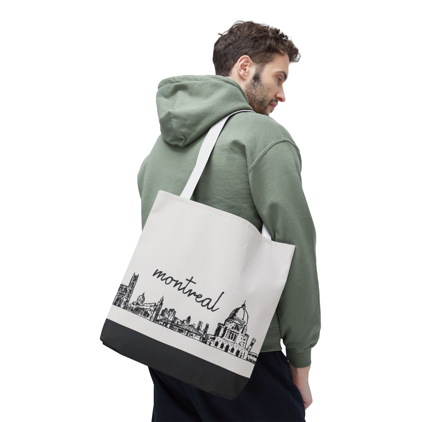 Montreal Travel Tote Bag – Lightweight Wanderlight Tote, Skyline Design, Durable Everyday Adventure Bag