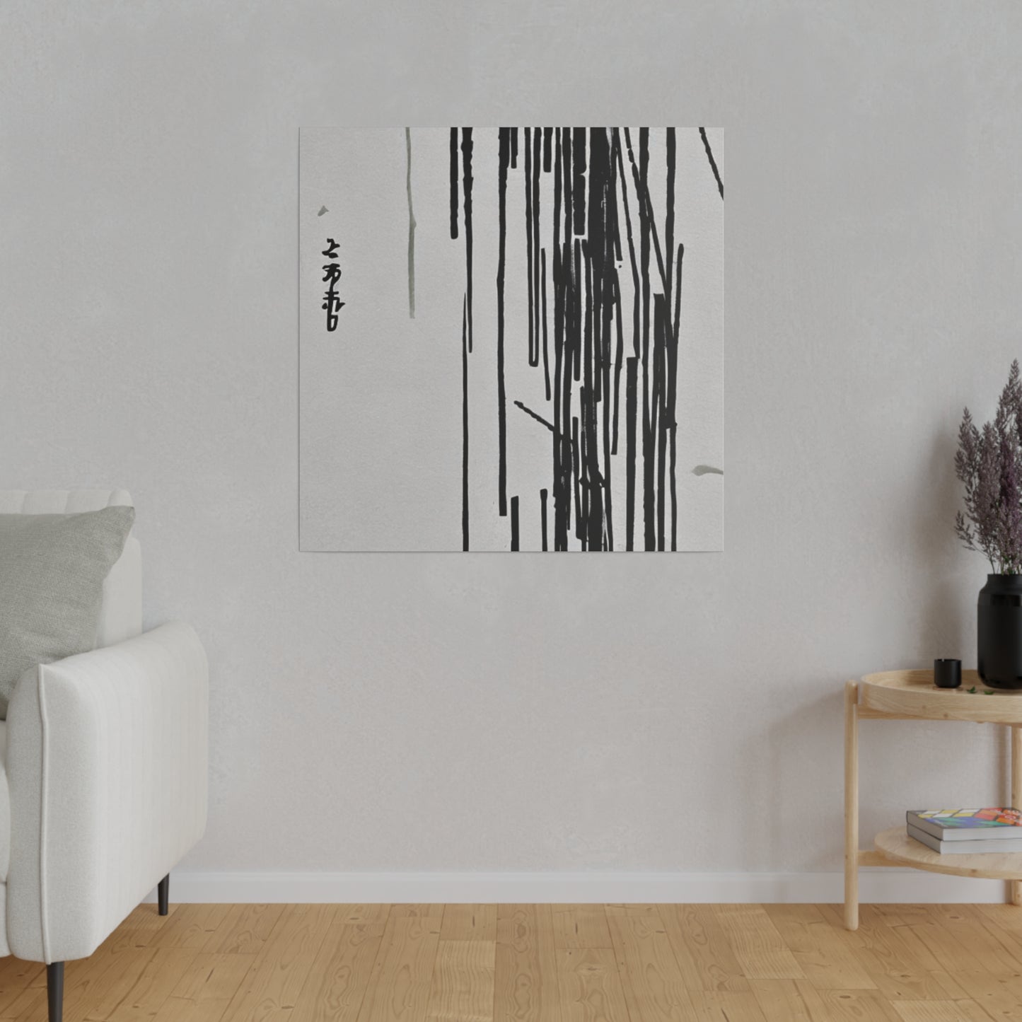 Japandi minimalist Art Print on Matte Canvas