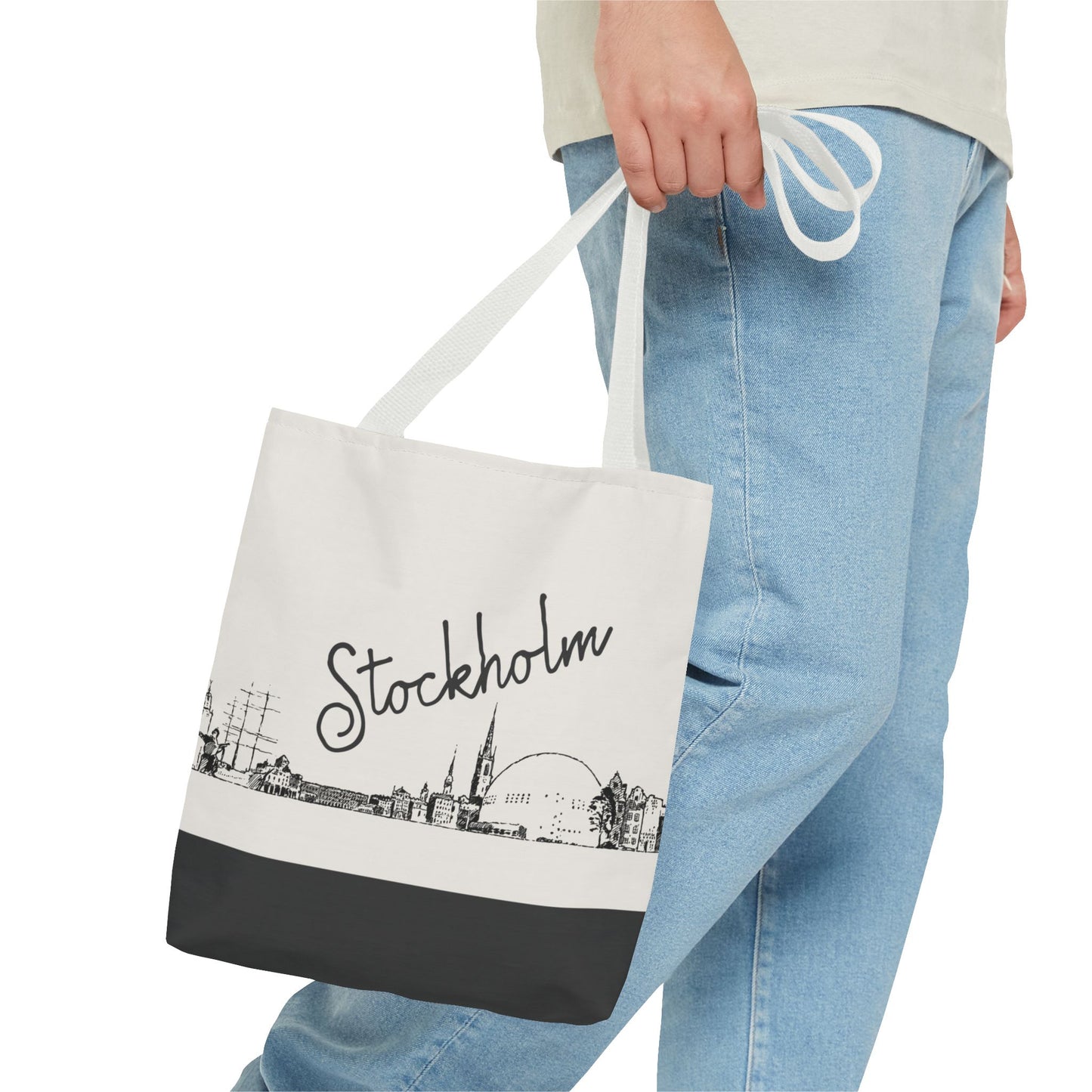 Stockholm Travel Tote Bag – Lightweight Wanderlight Tote, Skyline Design, Durable Everyday Adventure Bag