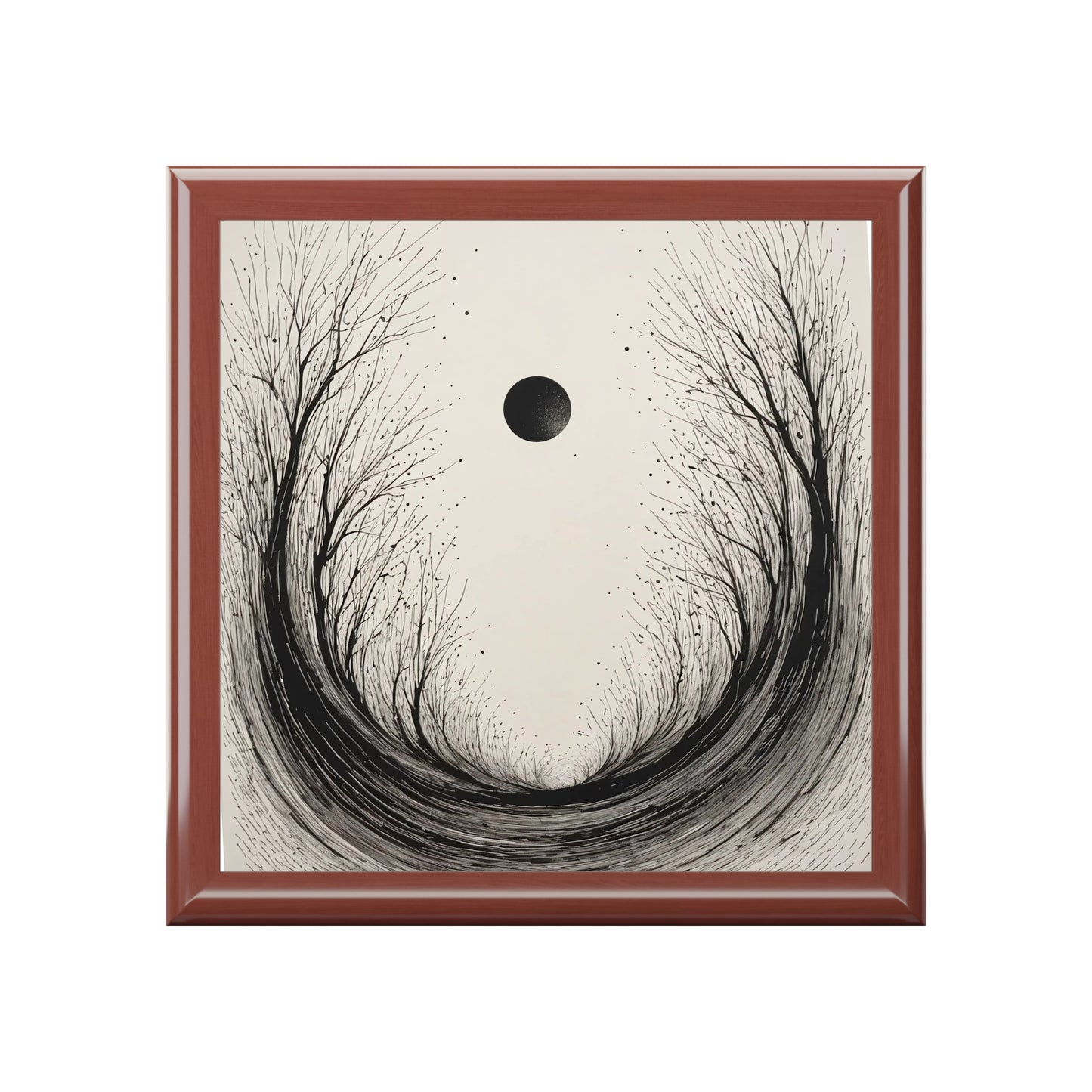 Lunar Veil Custom Art Jewelry Box – Handmade Decorative Keepsake Storage for Gifts, Memorials & Special Occasions