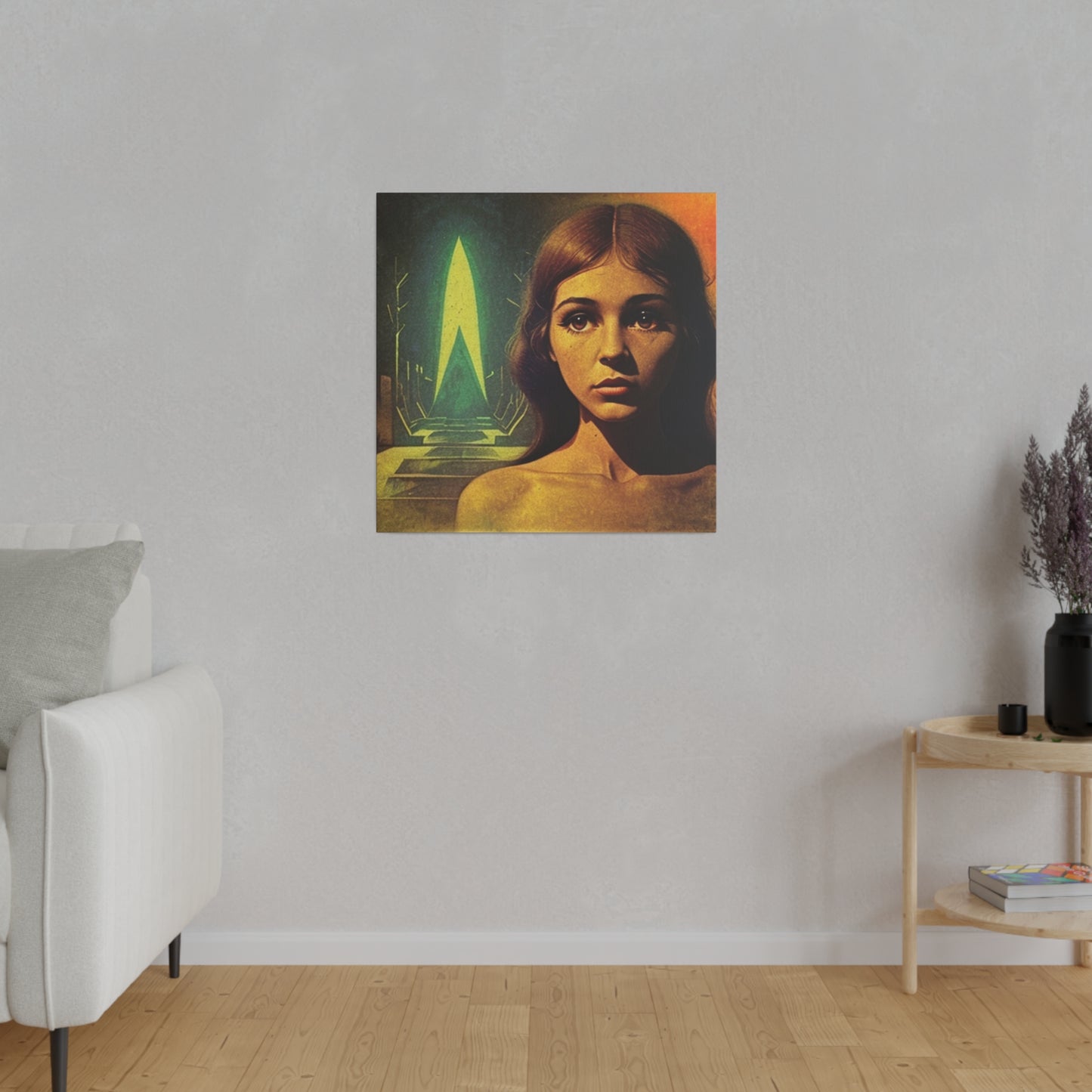 Vulnerability Science Fiction Retro Art House Wall Art Matte Canvas