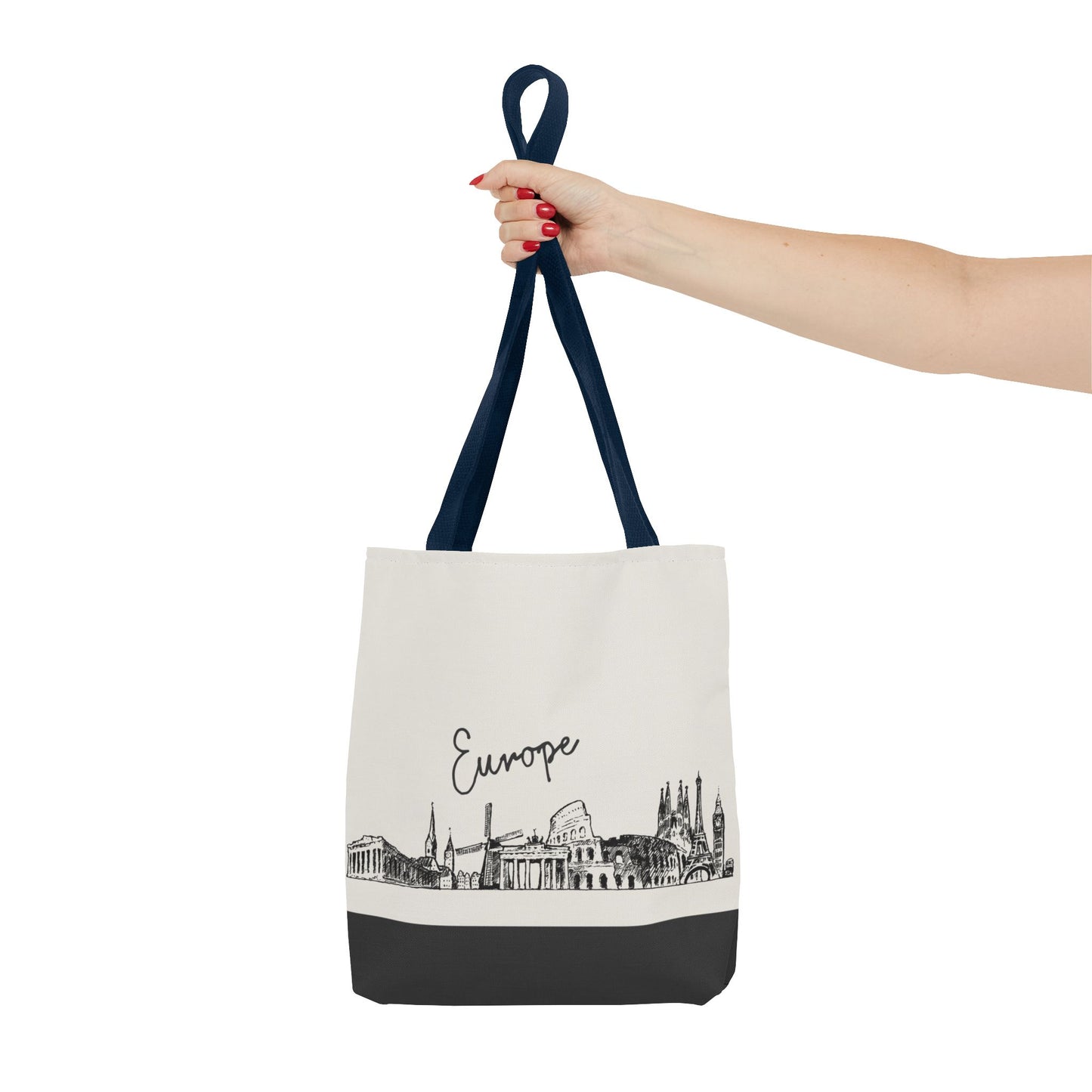 Europe Travel Tote Bag – Lightweight Wanderlight Tote, Skyline Design, Durable Everyday Adventure Bag