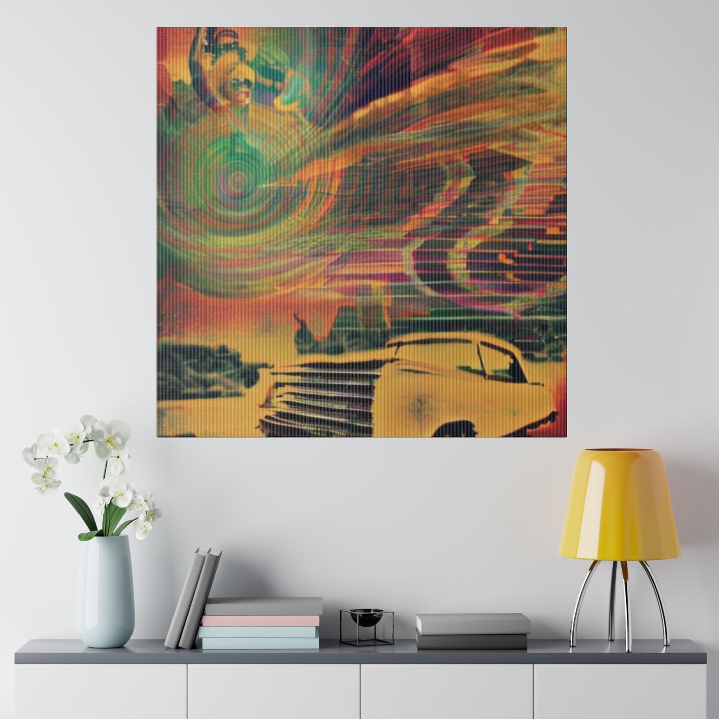 Neo Psychedelic Abstract Modern Wall Art Matte Canvas