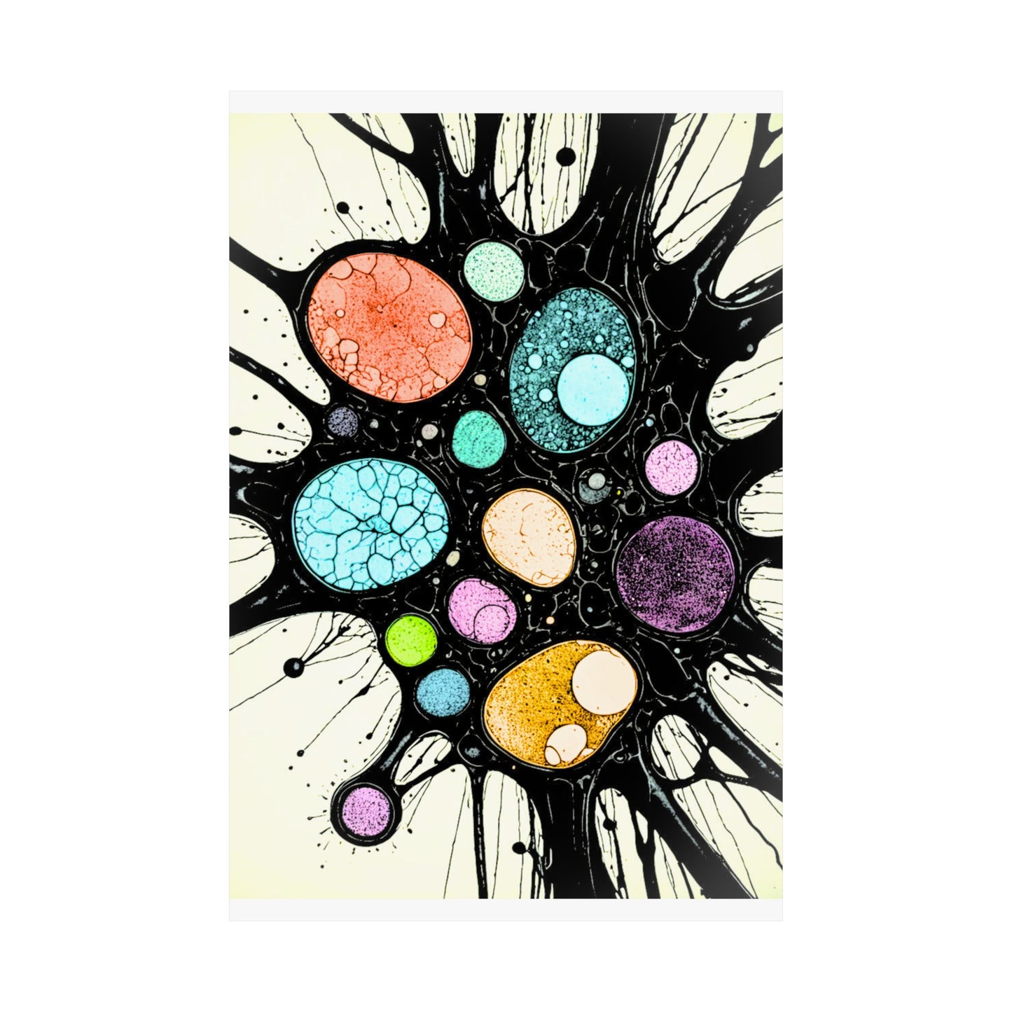 Psychedelic Matte Vertical Posters Cosmic Cells