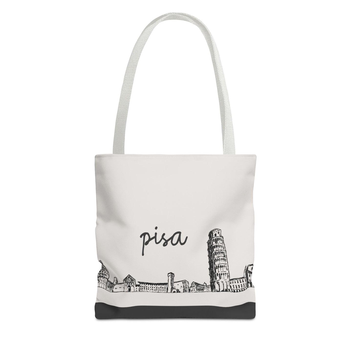 Pisa Travel Tote Bag – Lightweight Wanderlight Tote, Skyline Design, Durable Everyday Adventure Bag