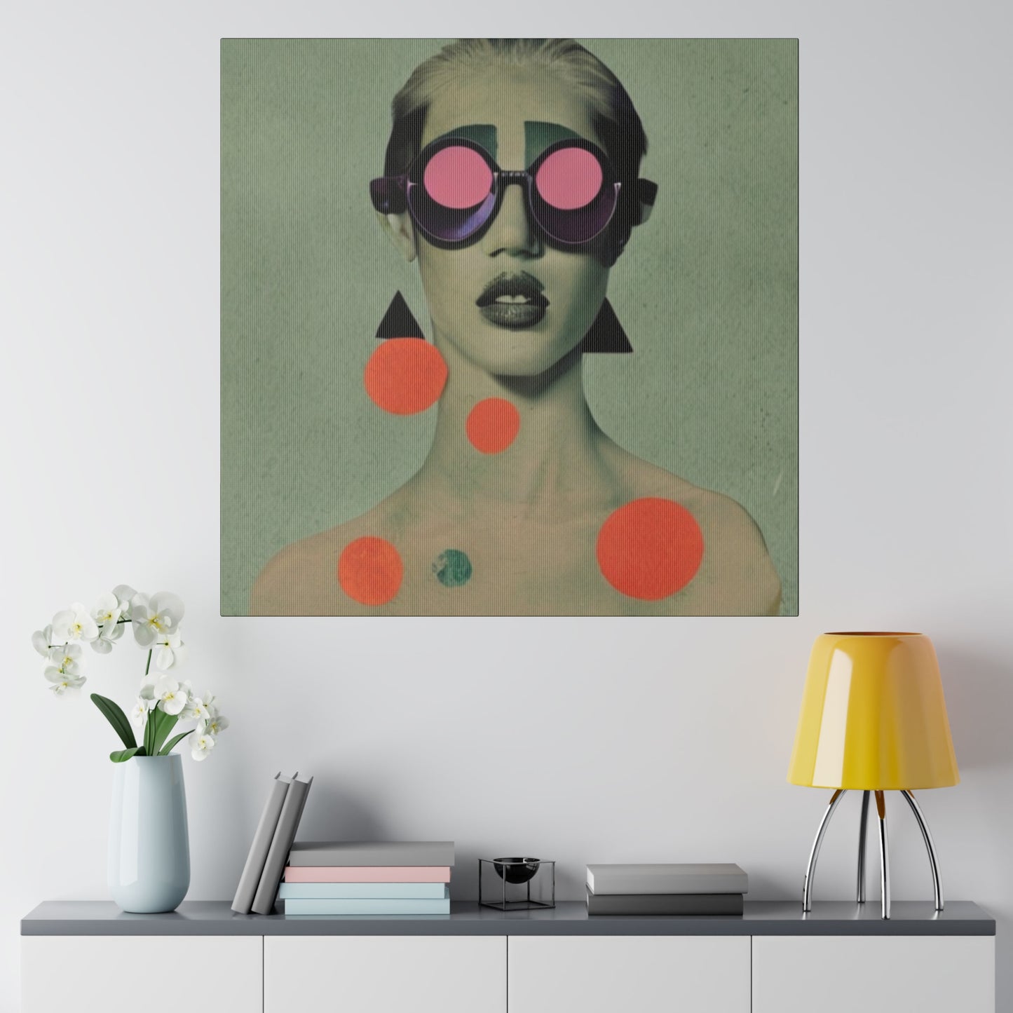 Ethereal Equilibrium: Androgynous Geometric Canvas Wall Art