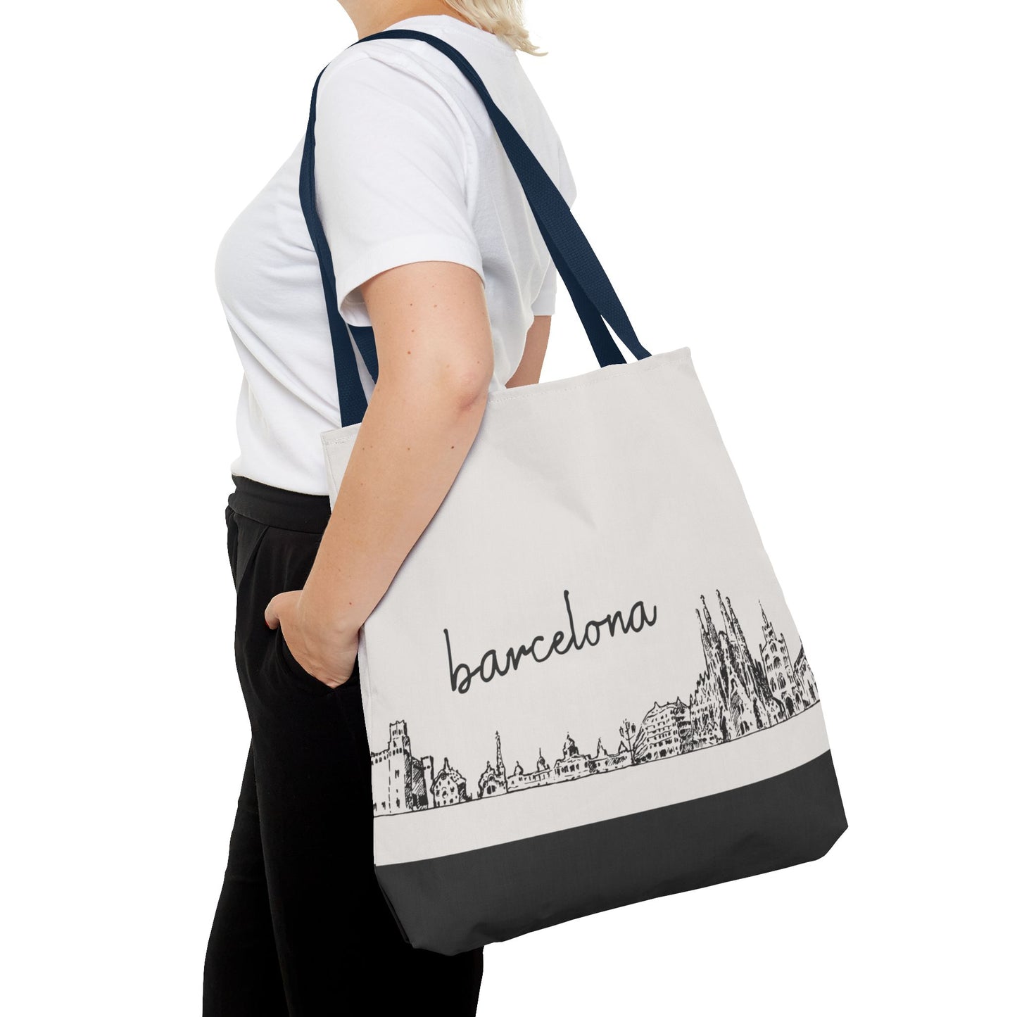 Barcelona Travel Tote Bag – Lightweight Wanderlight Tote, Skyline Design, Durable Everyday Adventure Bag