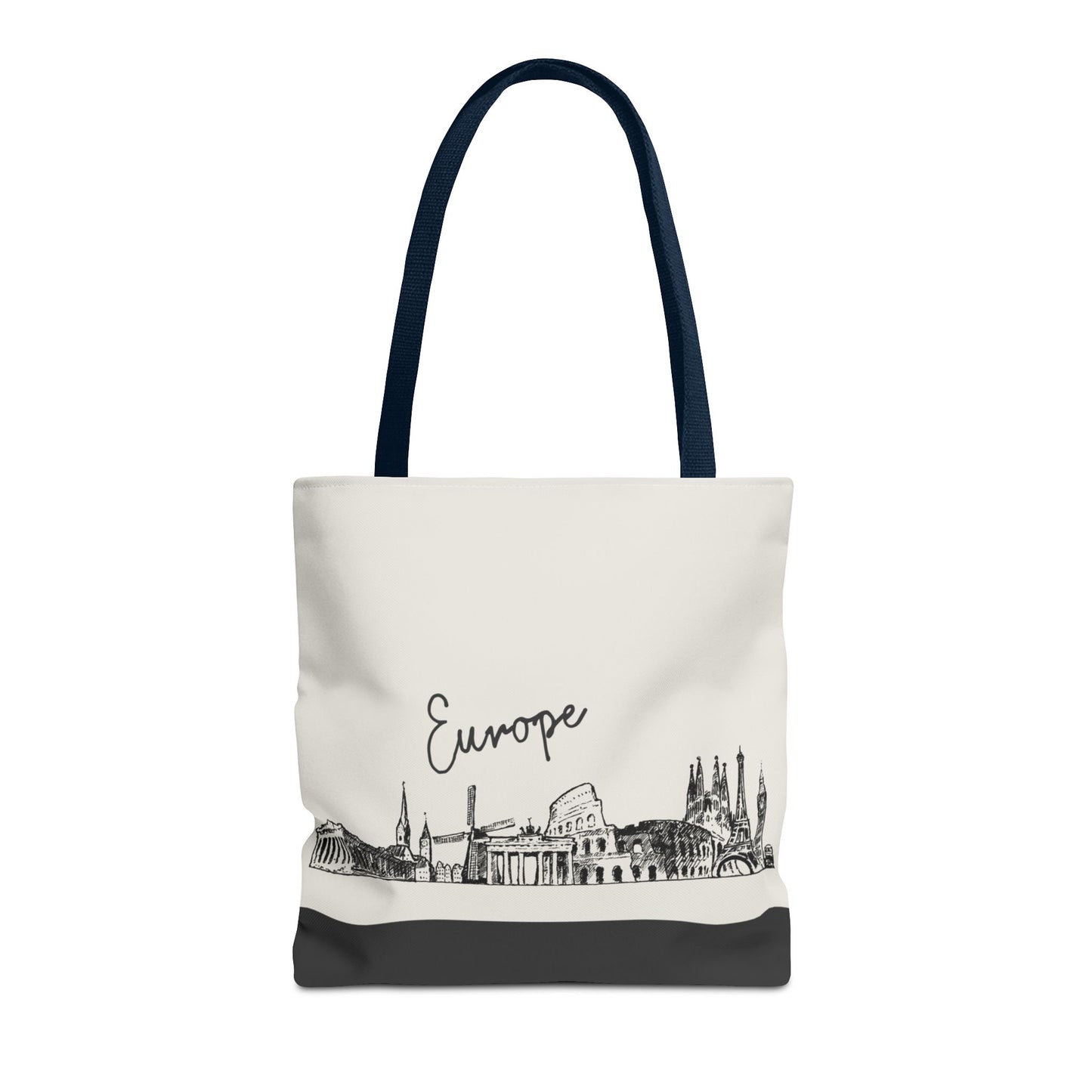 Europe Travel Tote Bag – Lightweight Wanderlight Tote, Skyline Design, Durable Everyday Adventure Bag