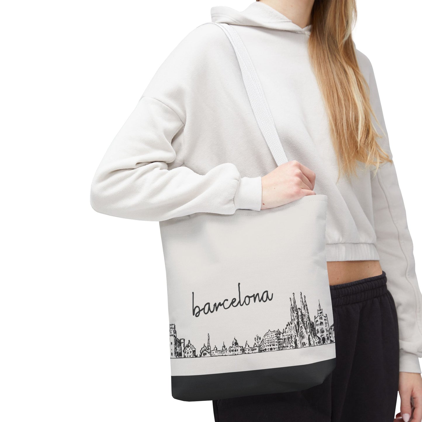 Barcelona Travel Tote Bag – Lightweight Wanderlight Tote, Skyline Design, Durable Everyday Adventure Bag