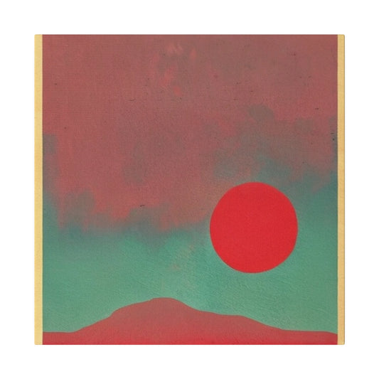 Crimson Dawn: Study of the Sun Landscape Canvas Wall Art