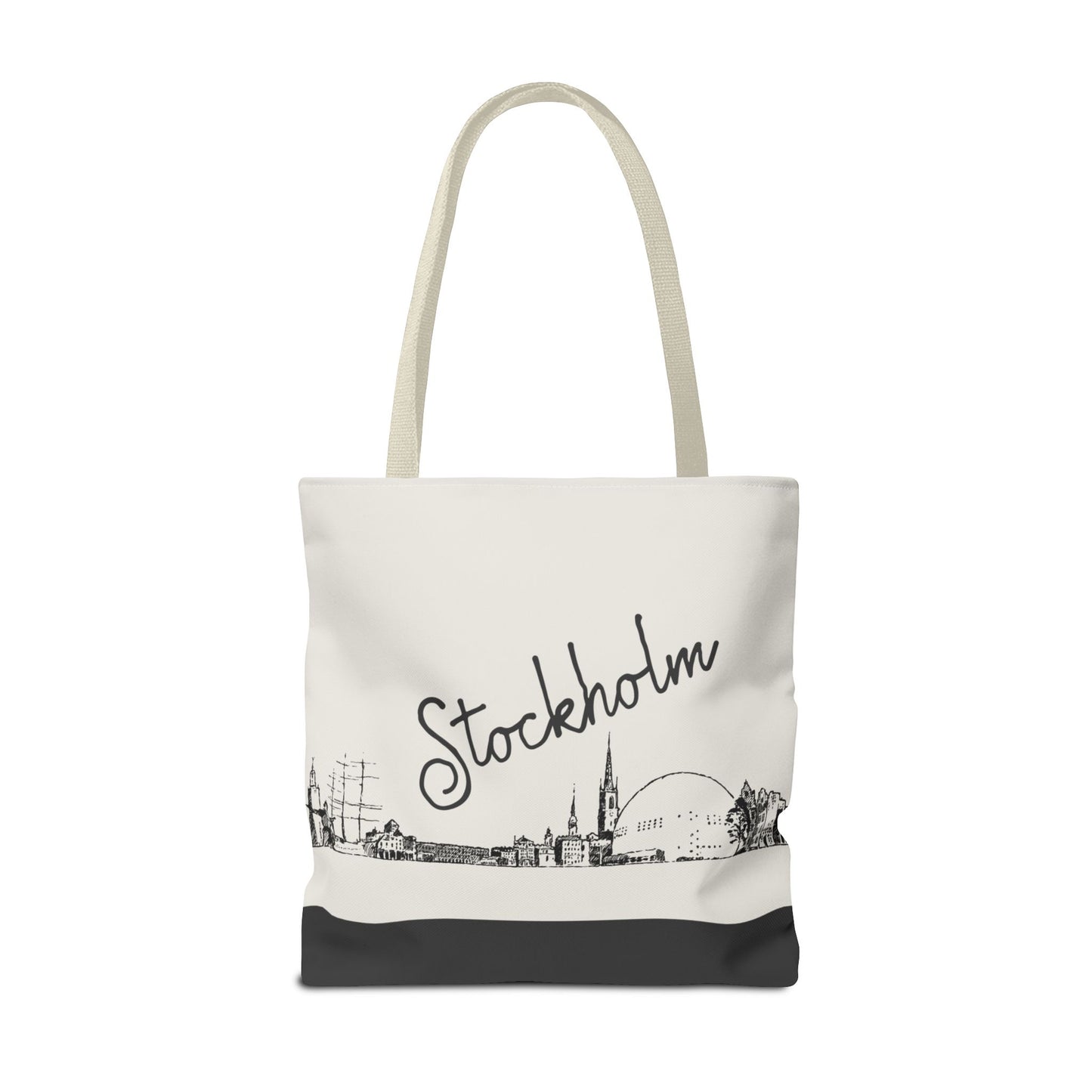 Stockholm Travel Tote Bag – Lightweight Wanderlight Tote, Skyline Design, Durable Everyday Adventure Bag