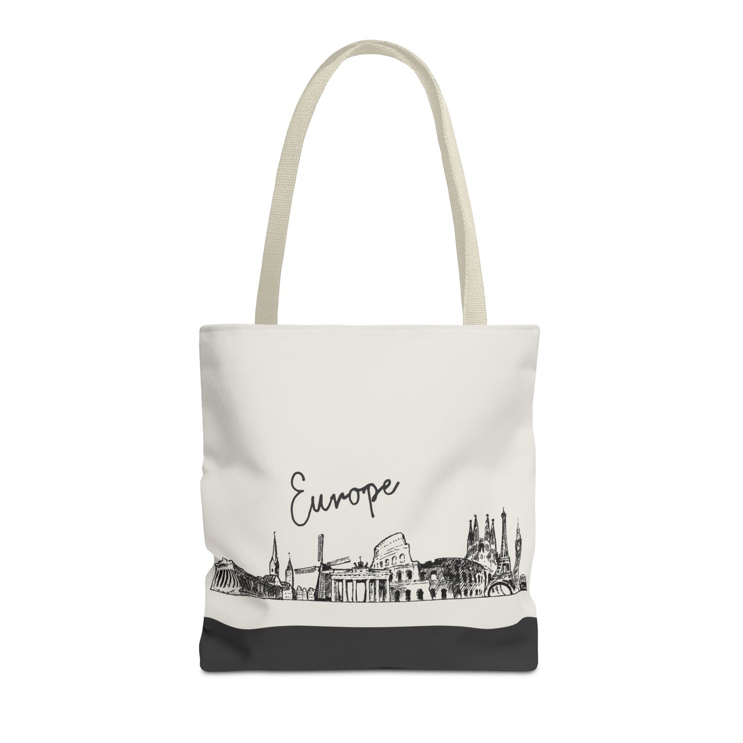 Europe Travel Tote Bag – Lightweight Wanderlight Tote, Skyline Design, Durable Everyday Adventure Bag