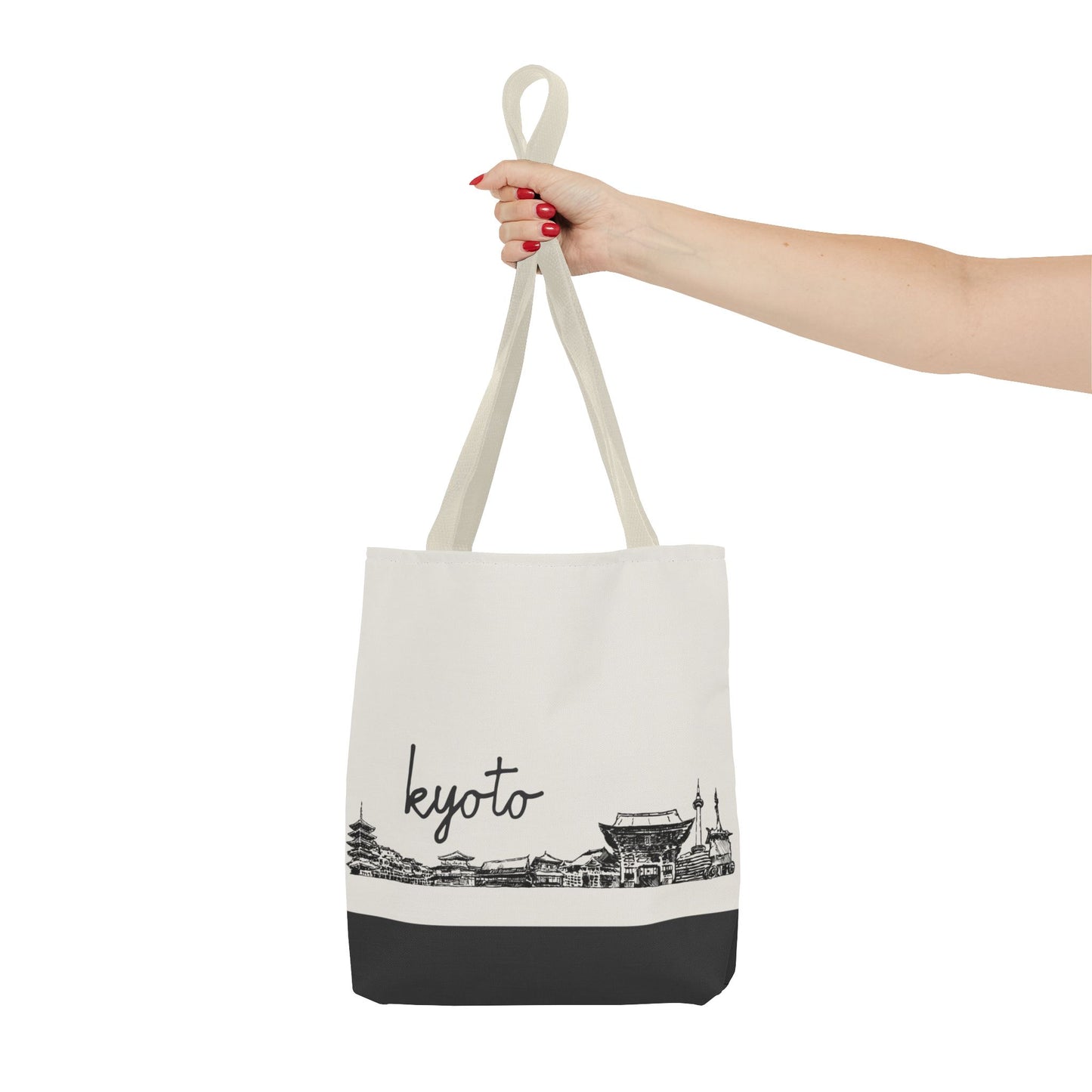 Kyoto Travel Tote Bag – Lightweight Wanderlight Tote, Skyline Design, Durable Everyday Adventure Bag