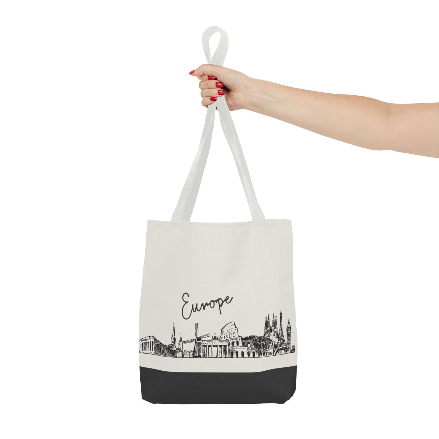 Europe Travel Tote Bag – Lightweight Wanderlight Tote, Skyline Design, Durable Everyday Adventure Bag