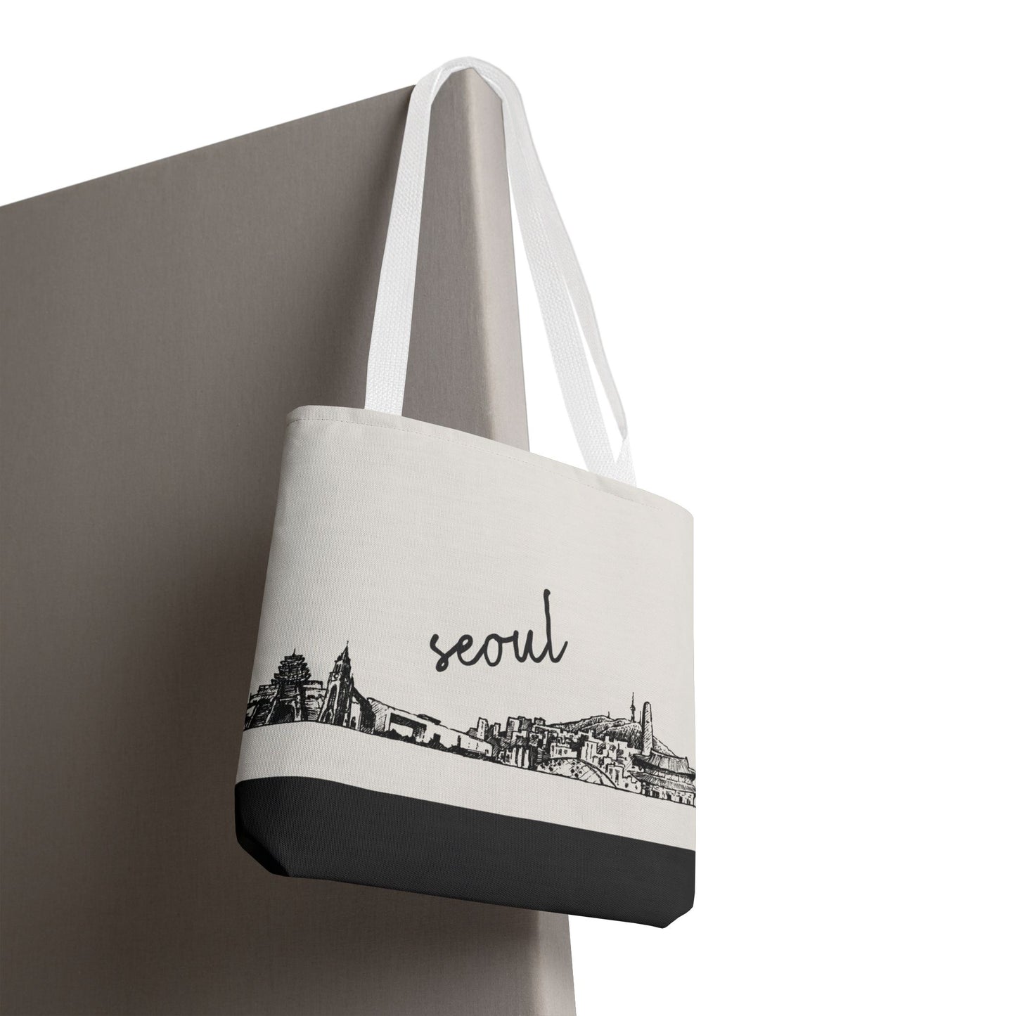 Seoul Travel Tote Bag – Lightweight Wanderlight Tote, Skyline Design, Durable Everyday Adventure Bag