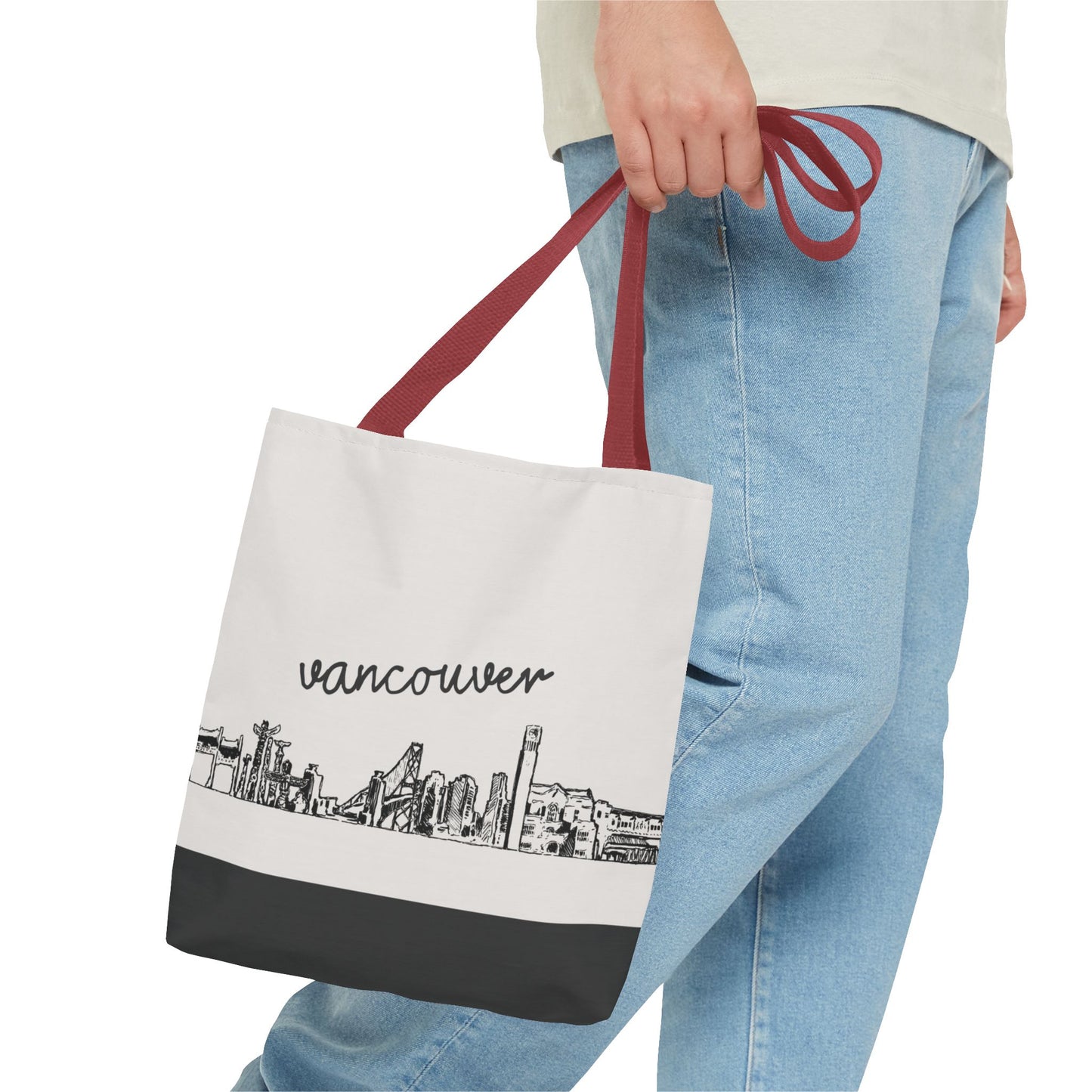 Vancouver Travel Tote Bag – Lightweight Wanderlight Tote, Skyline Design, Durable Everyday Adventure Bag