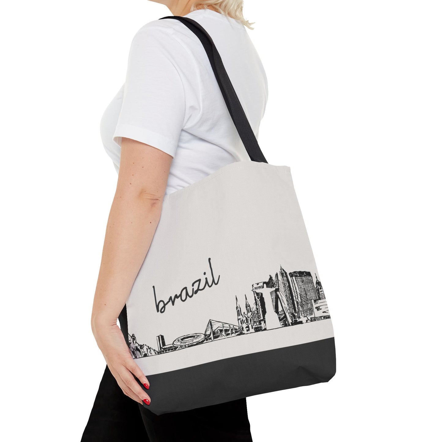 Brazil Travel Tote Bag – Lightweight Wanderlight Tote, Skyline Design, Durable Everyday Adventure Bag
