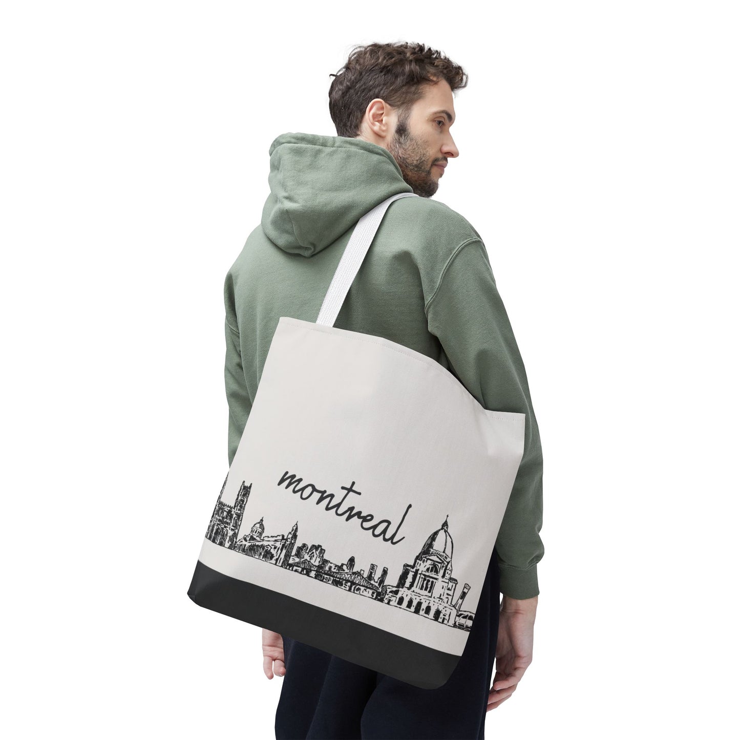 Montreal Travel Tote Bag – Lightweight Wanderlight Tote, Skyline Design, Durable Everyday Adventure Bag