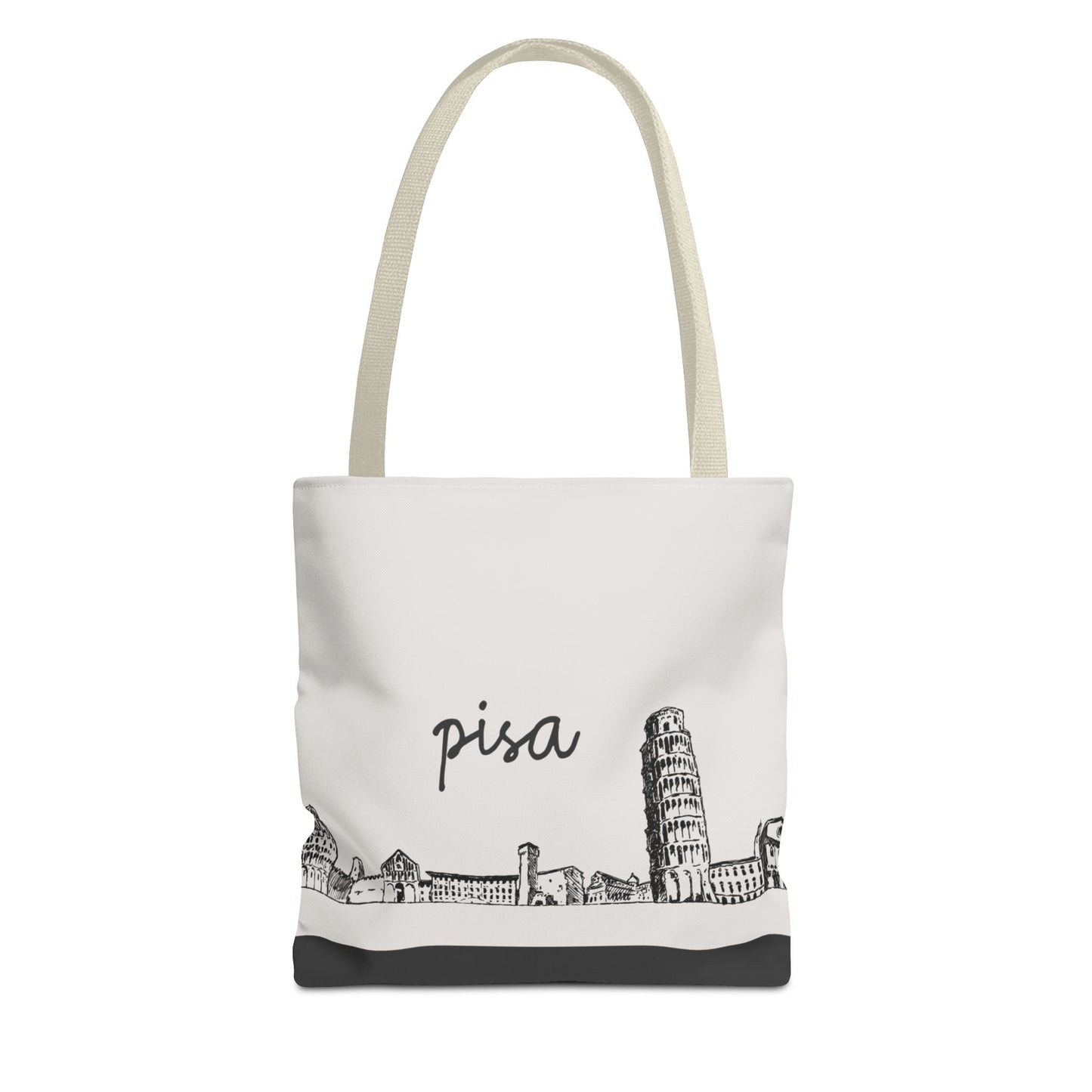 Pisa Travel Tote Bag – Lightweight Wanderlight Tote, Skyline Design, Durable Everyday Adventure Bag