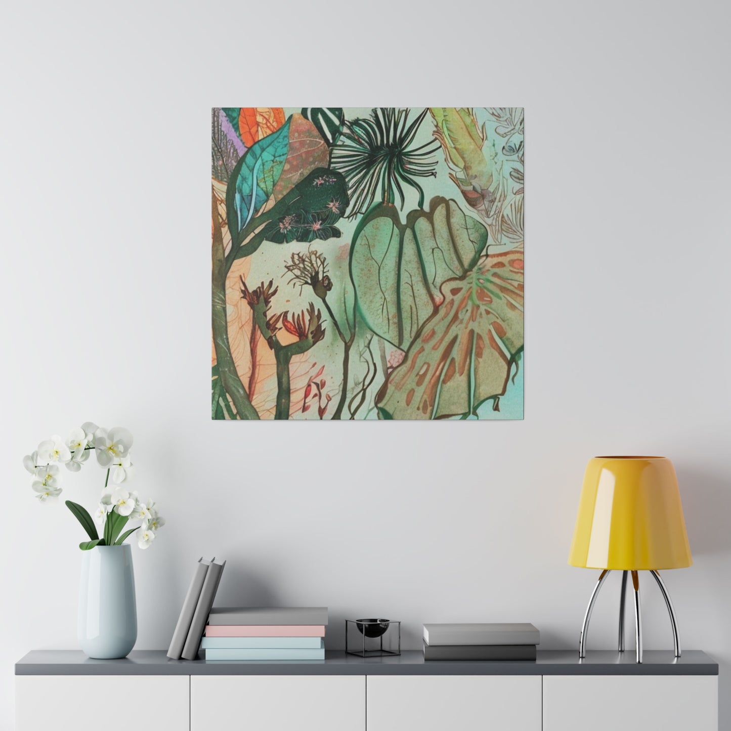Lush Canopy: Oversized Jungle Botanical Canvas Print