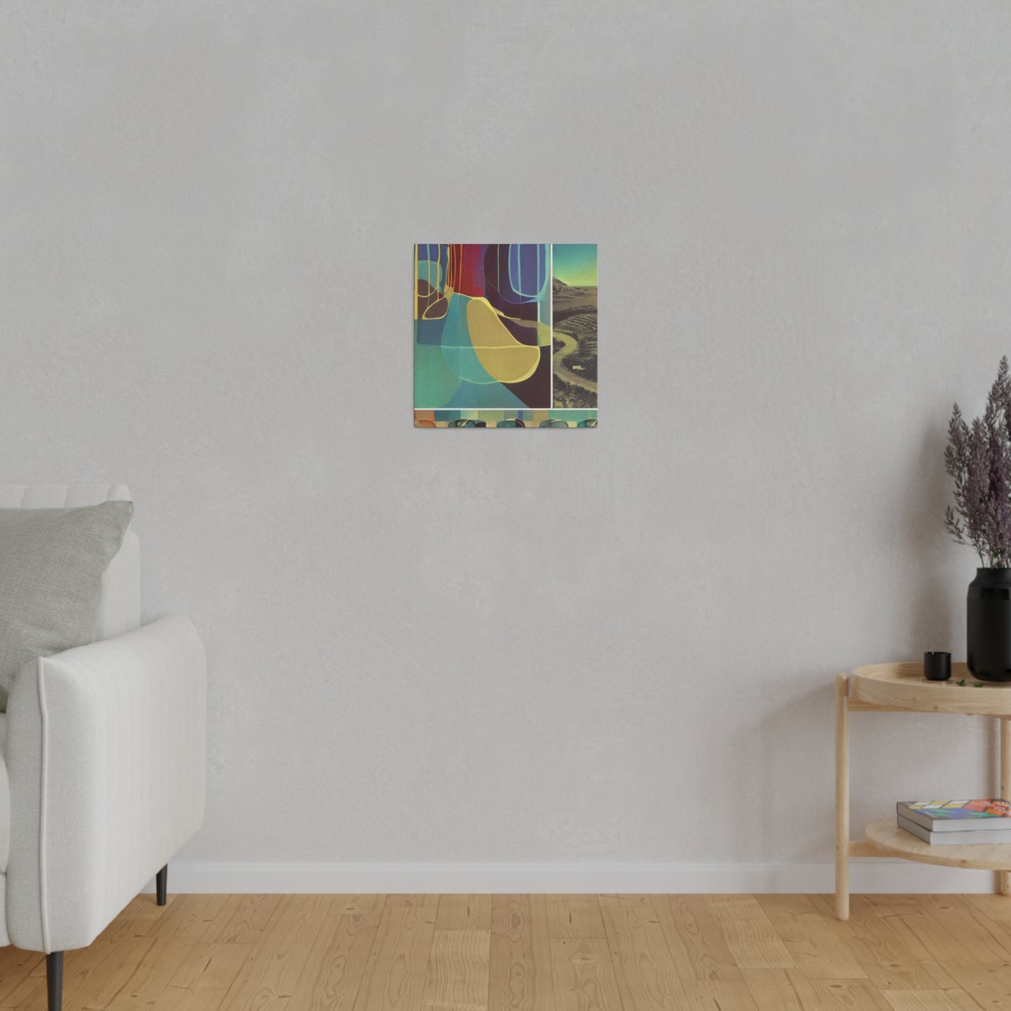 Colorful Neo Psychadelia Contemporary Art Landscape Wall Art Matte Canvas