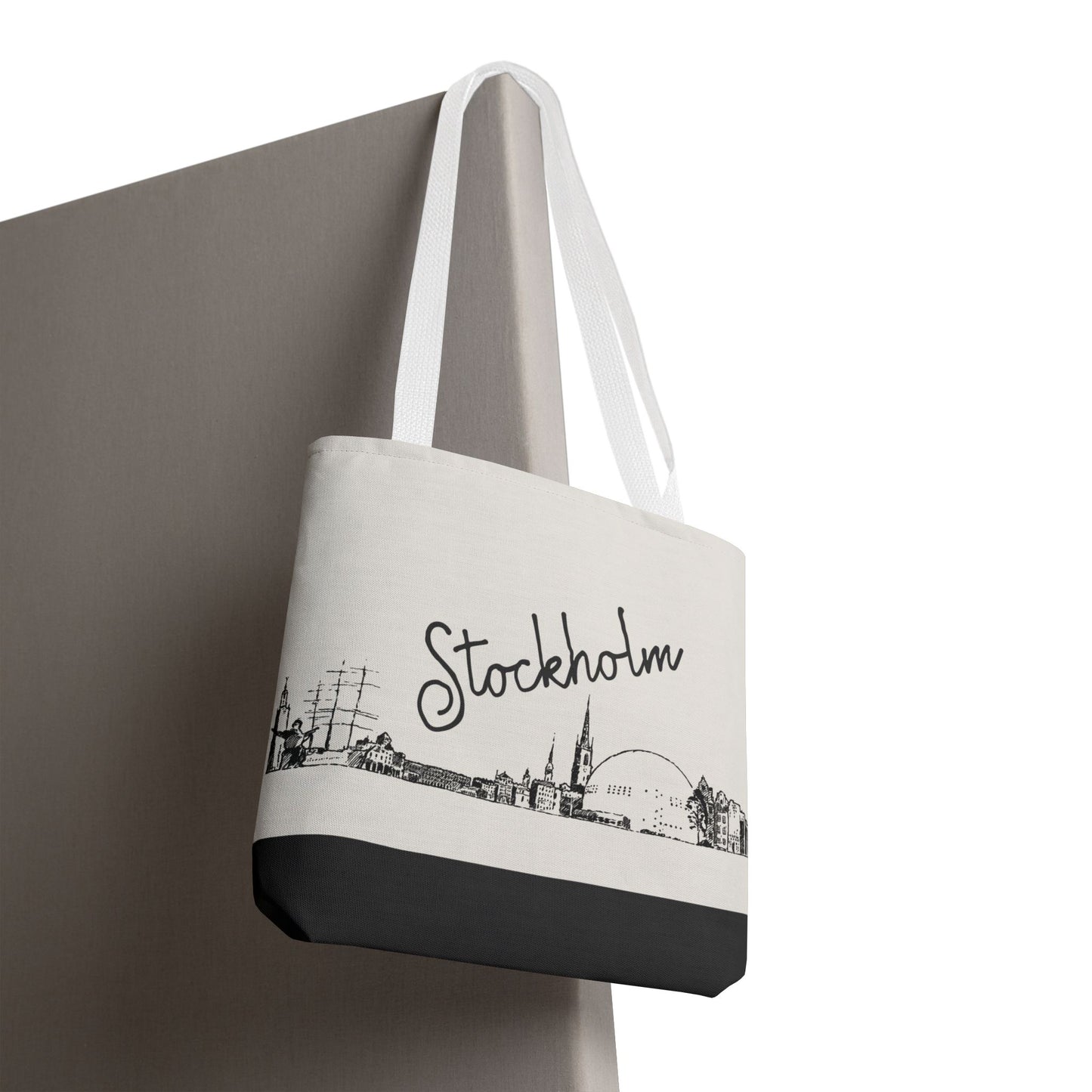 Stockholm Travel Tote Bag – Lightweight Wanderlight Tote, Skyline Design, Durable Everyday Adventure Bag