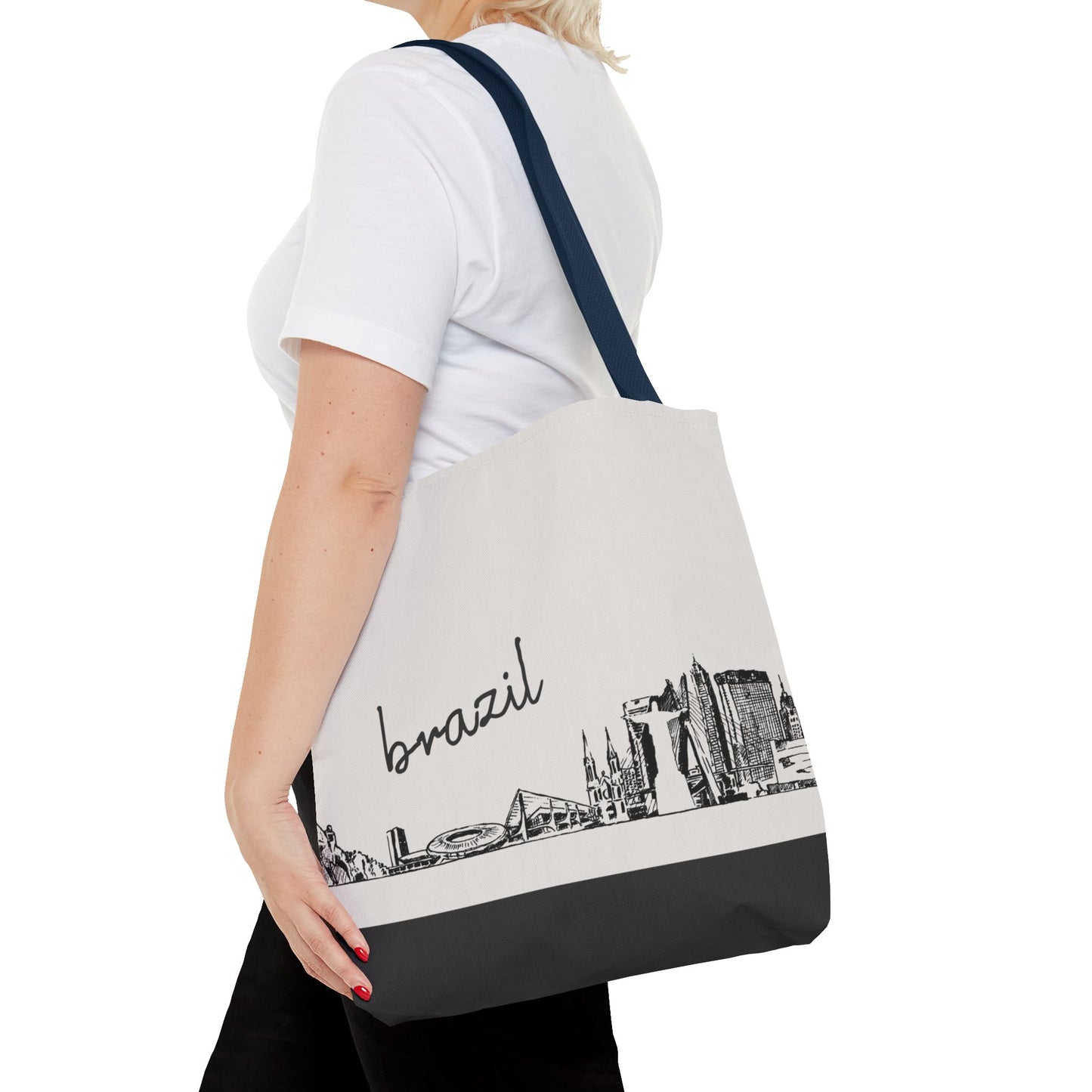Brazil Travel Tote Bag – Lightweight Wanderlight Tote, Skyline Design, Durable Everyday Adventure Bag
