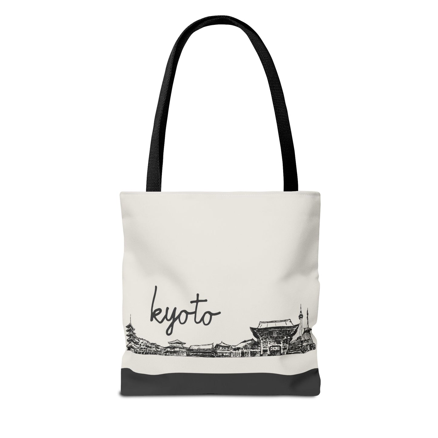 Kyoto Travel Tote Bag – Lightweight Wanderlight Tote, Skyline Design, Durable Everyday Adventure Bag