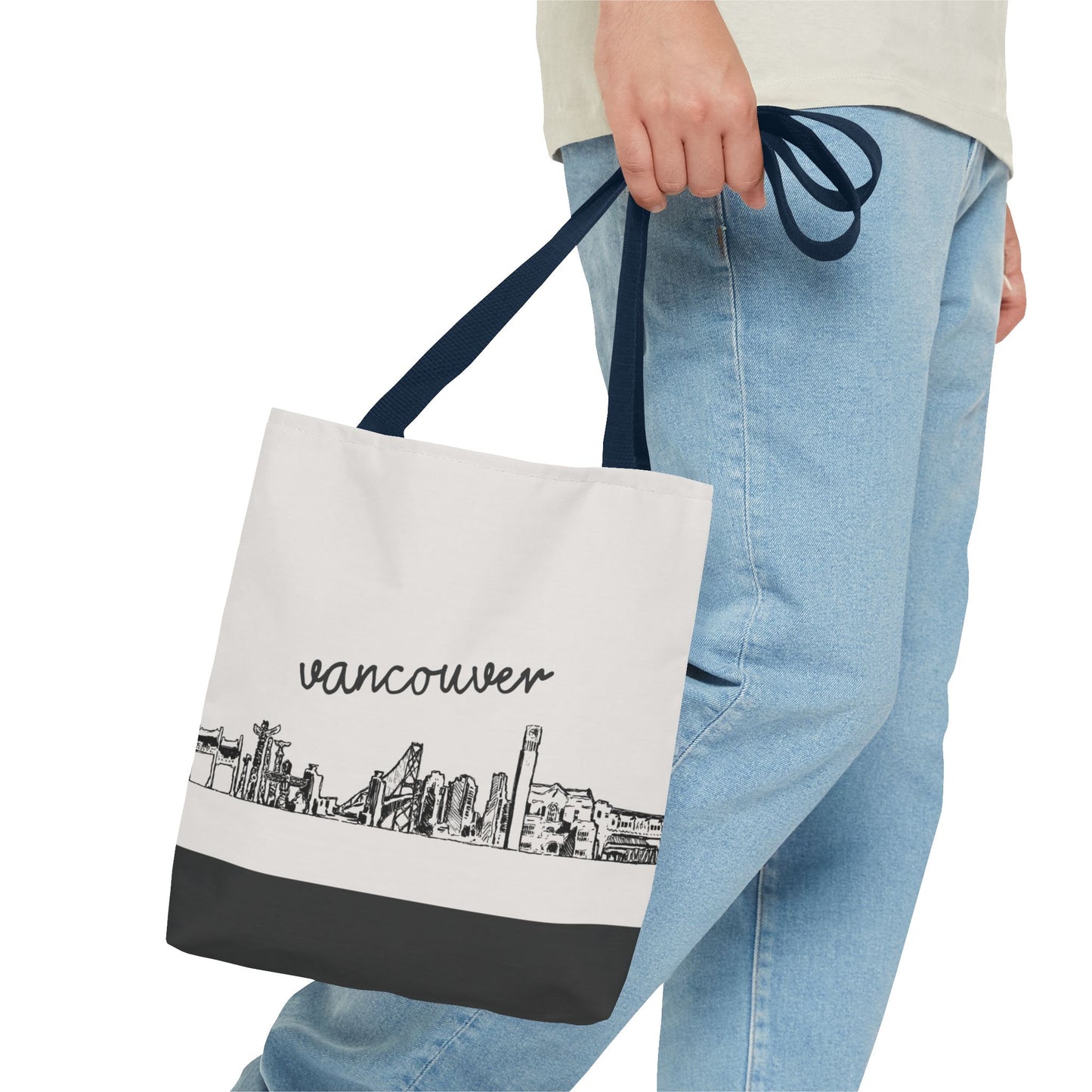Vancouver Travel Tote Bag – Lightweight Wanderlight Tote, Skyline Design, Durable Everyday Adventure Bag