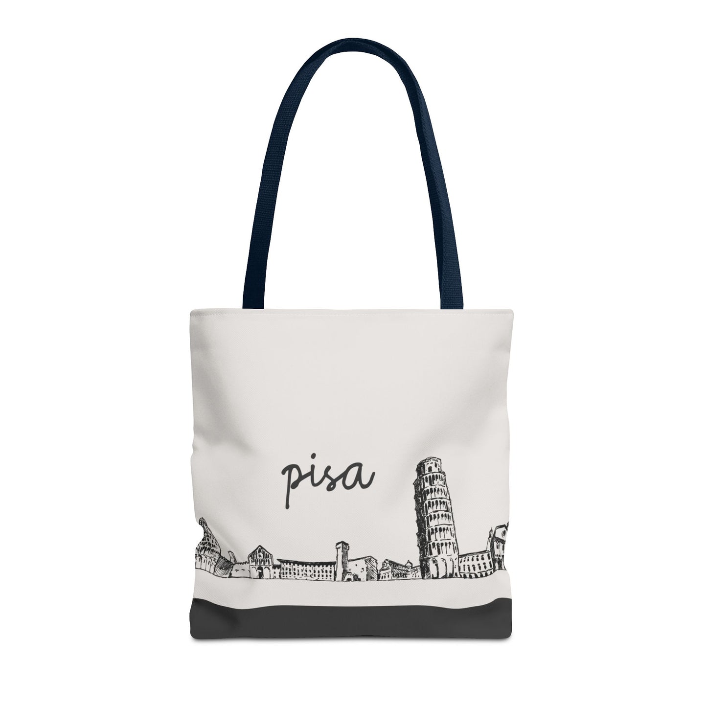 Pisa Travel Tote Bag – Lightweight Wanderlight Tote, Skyline Design, Durable Everyday Adventure Bag