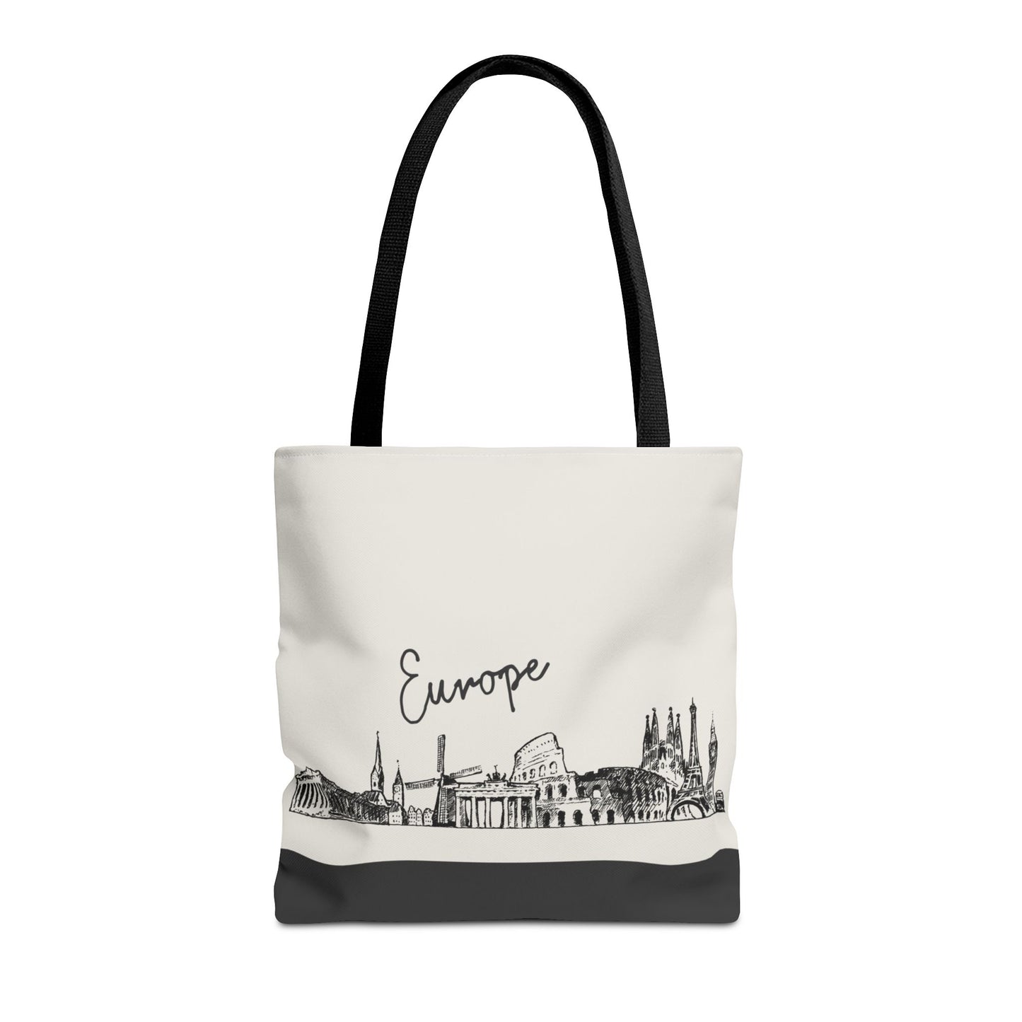 Europe Travel Tote Bag – Lightweight Wanderlight Tote, Skyline Design, Durable Everyday Adventure Bag