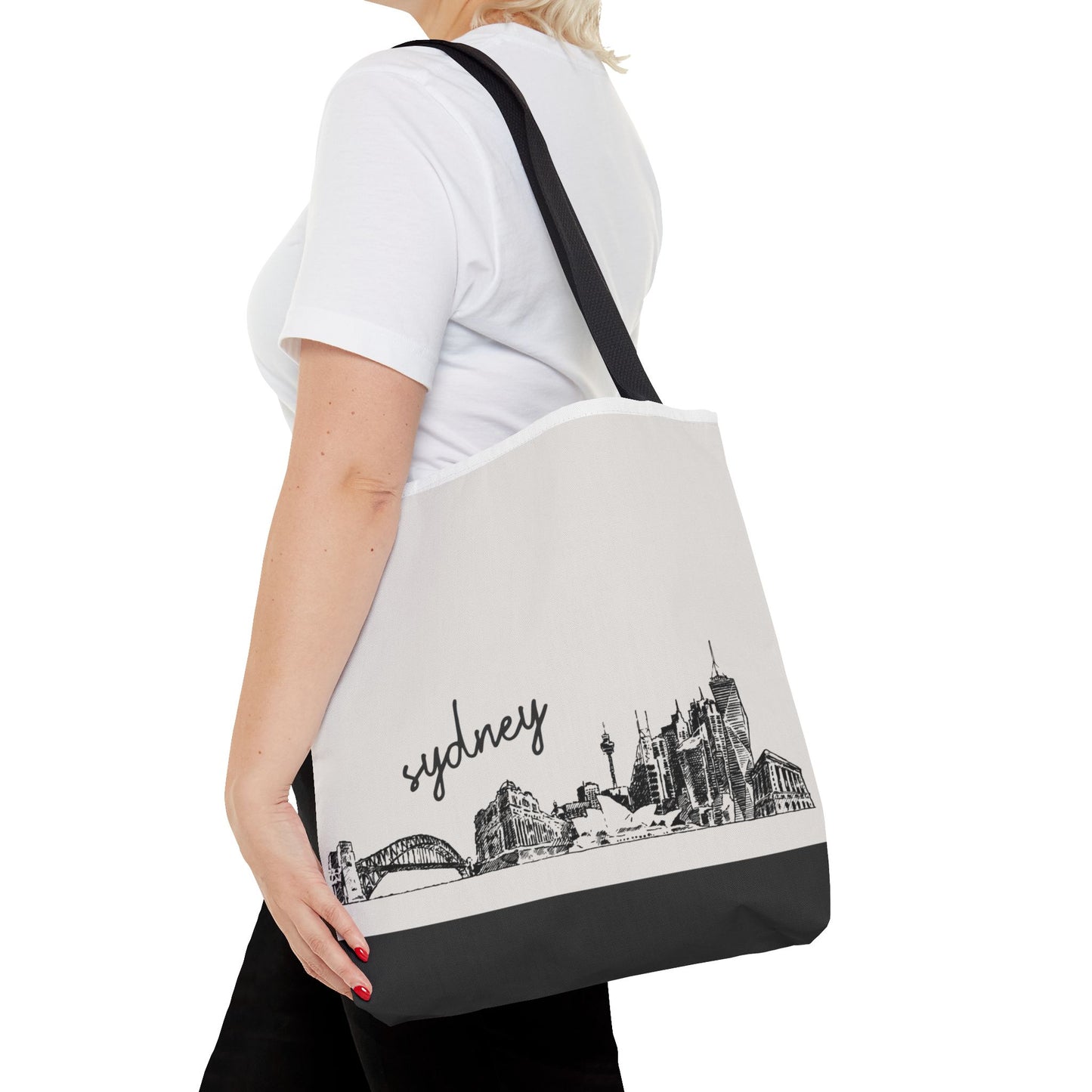 Sydney Travel Tote Bag – Lightweight Wanderlight Tote, Skyline Design, Durable Everyday Adventure Bag