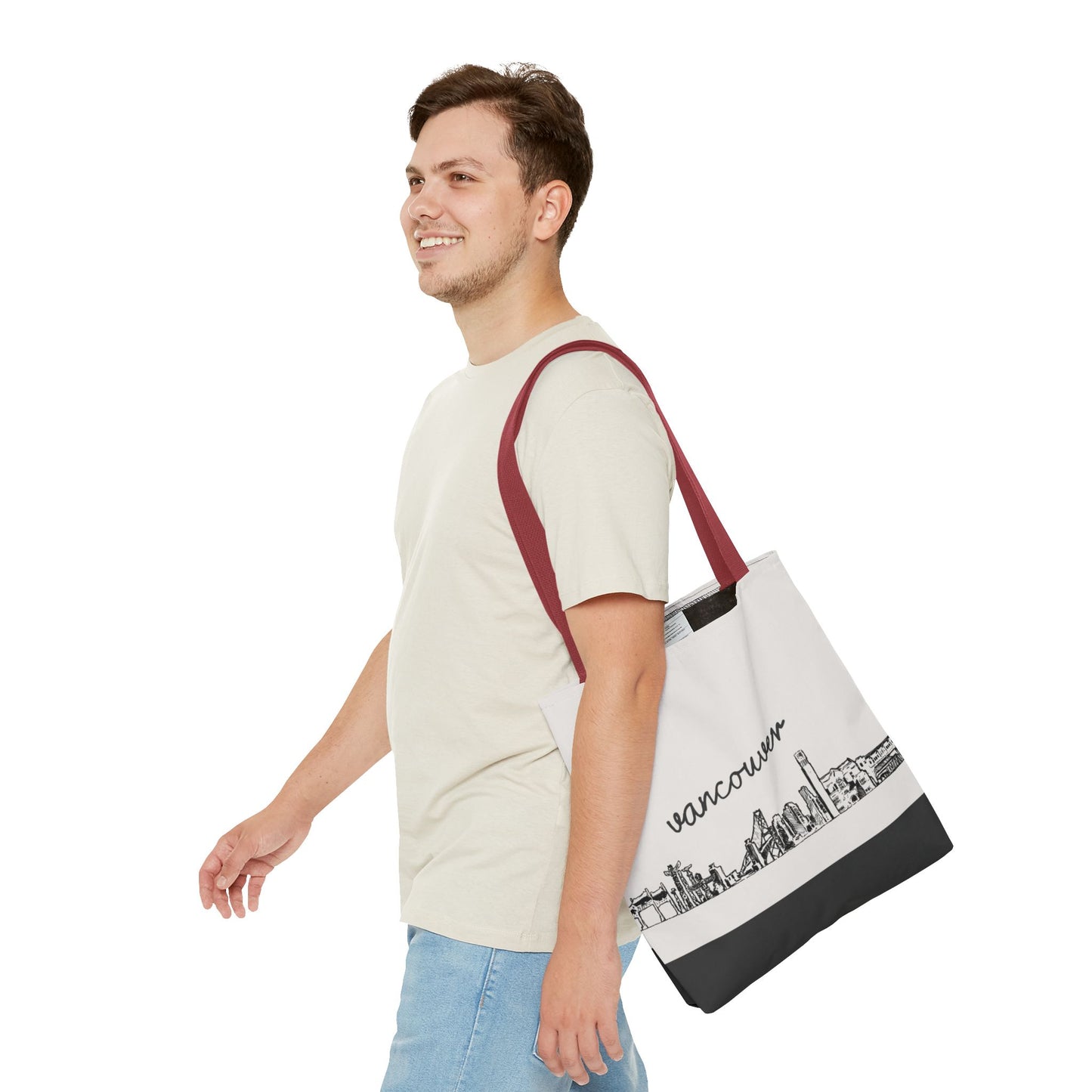 Vancouver Travel Tote Bag – Lightweight Wanderlight Tote, Skyline Design, Durable Everyday Adventure Bag