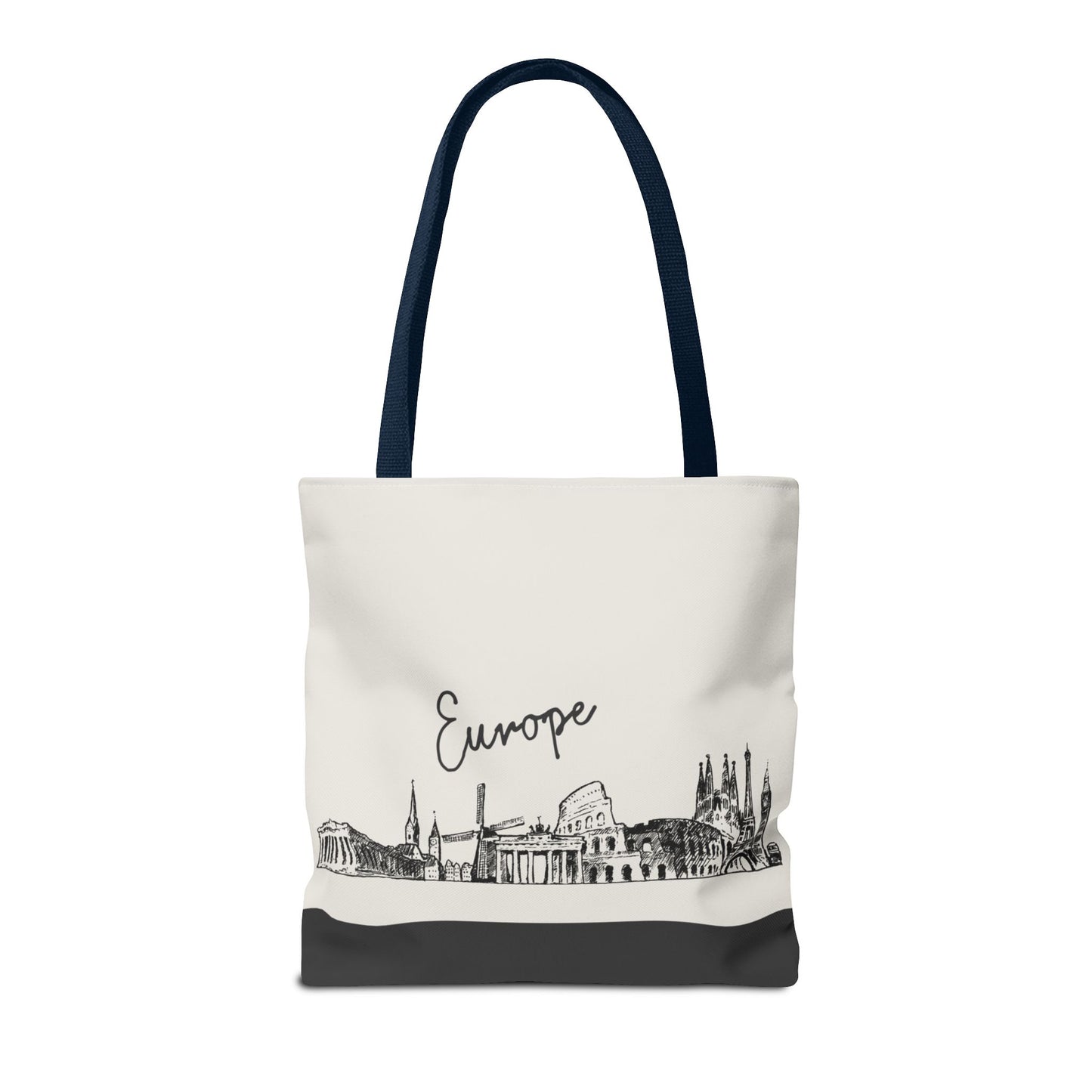 Europe Travel Tote Bag – Lightweight Wanderlight Tote, Skyline Design, Durable Everyday Adventure Bag
