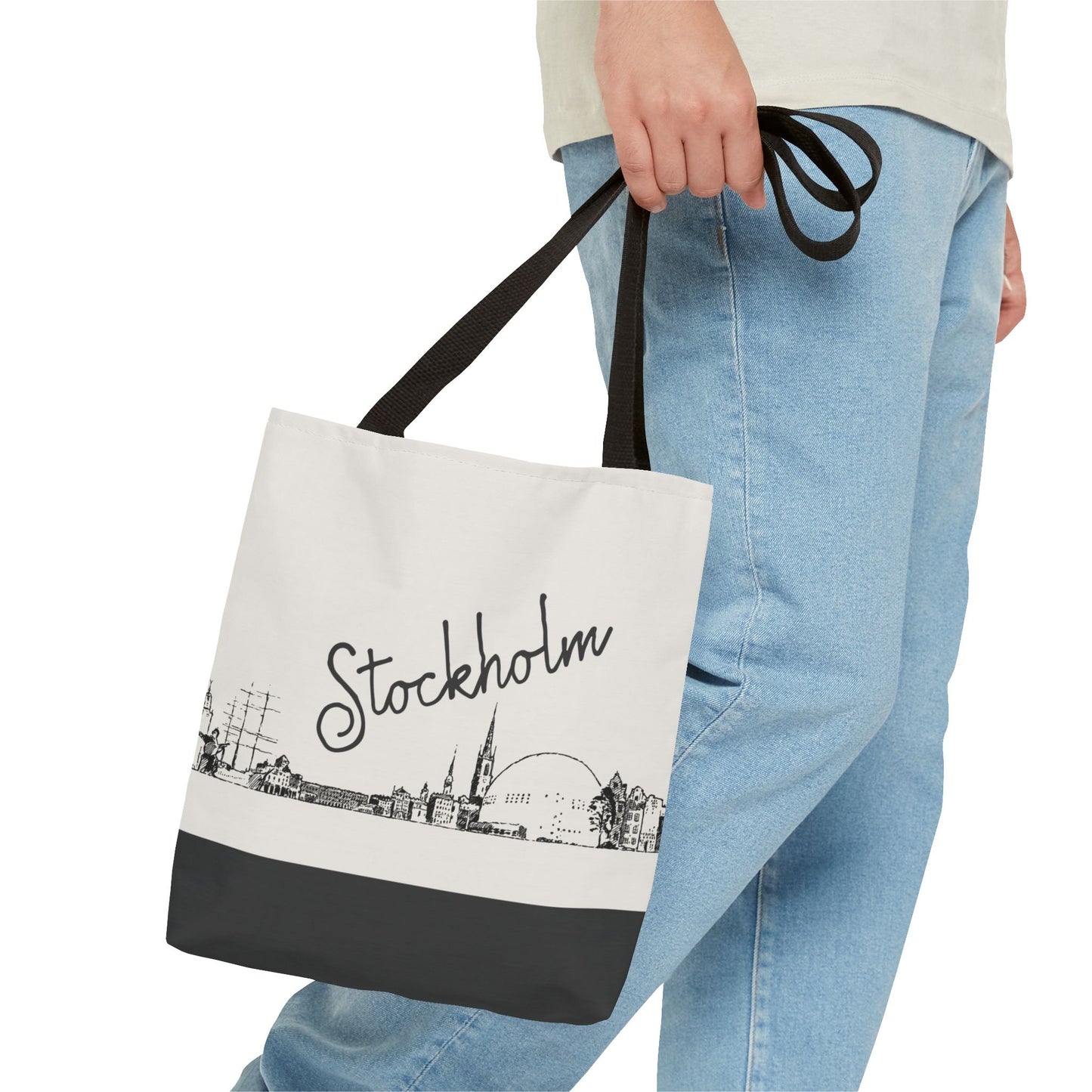 Stockholm Travel Tote Bag – Lightweight Wanderlight Tote, Skyline Design, Durable Everyday Adventure Bag