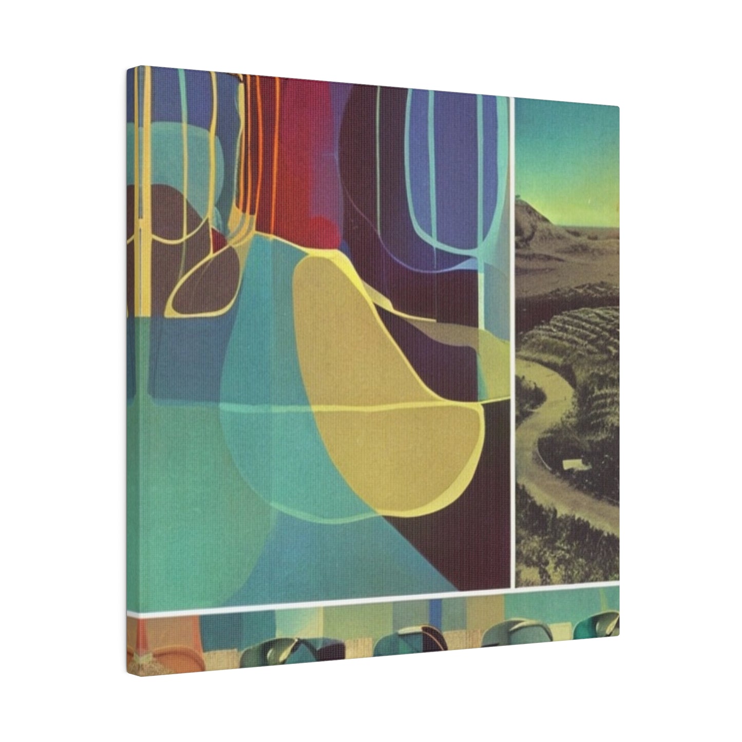 Colorful Neo Psychadelia Contemporary Art Landscape Wall Art Matte Canvas